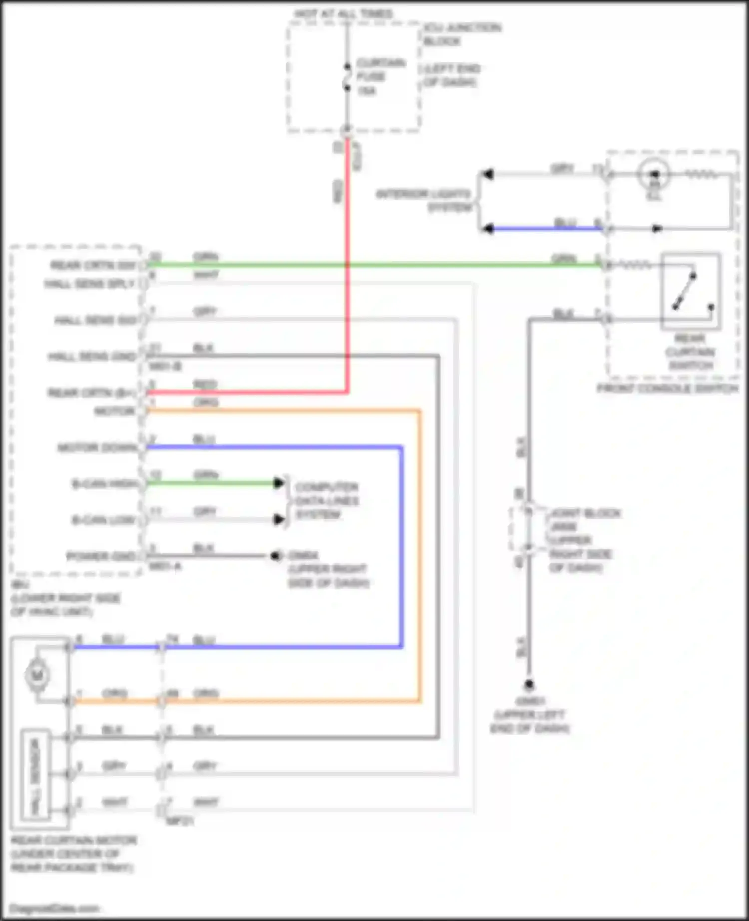 Wiring diagram hall sensor for Kia K900 II (2018-2022) (1 of 1)