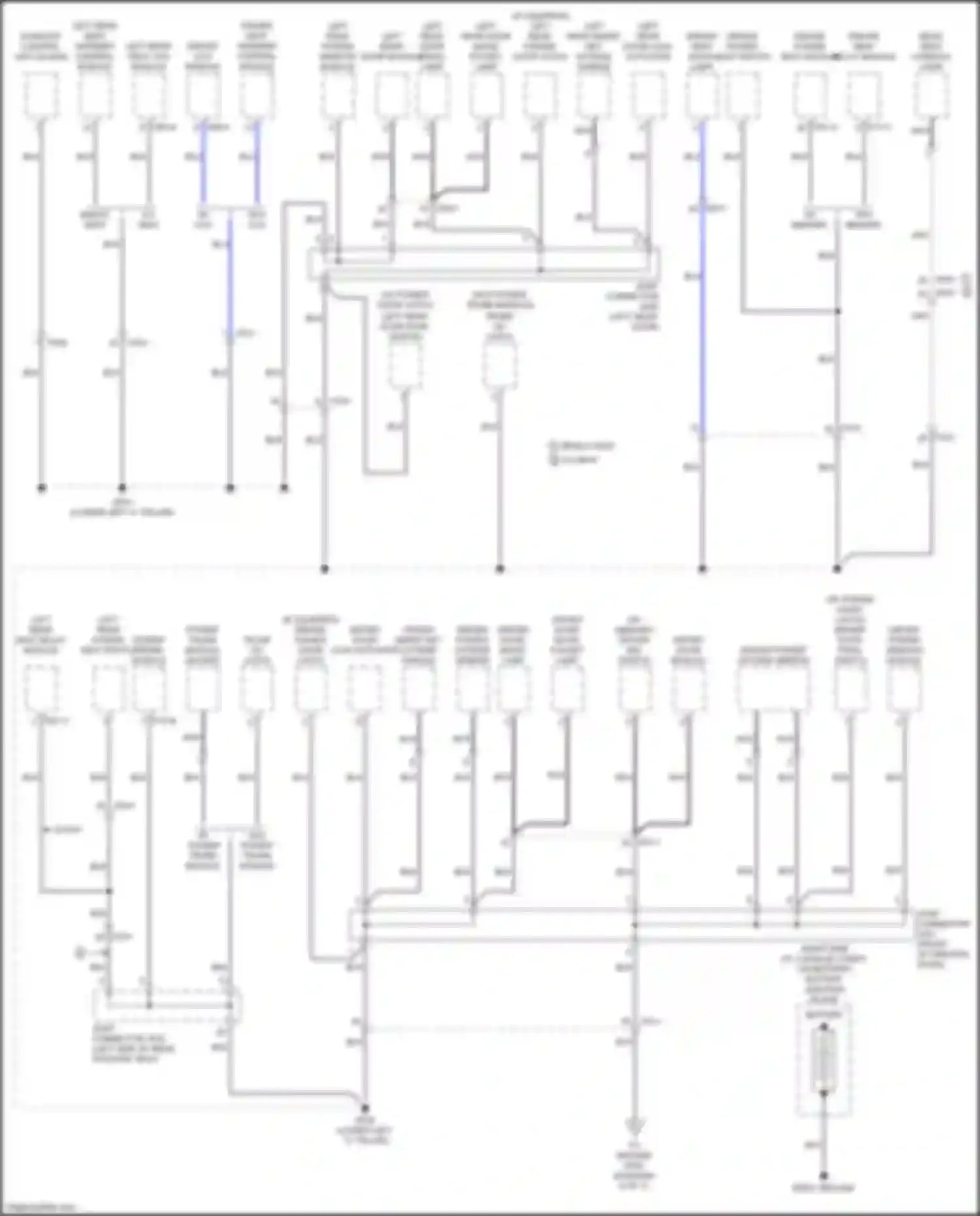 Wiring diagram left rear seat ccs module for Kia K900 II (2018-2022) (2 of 6)