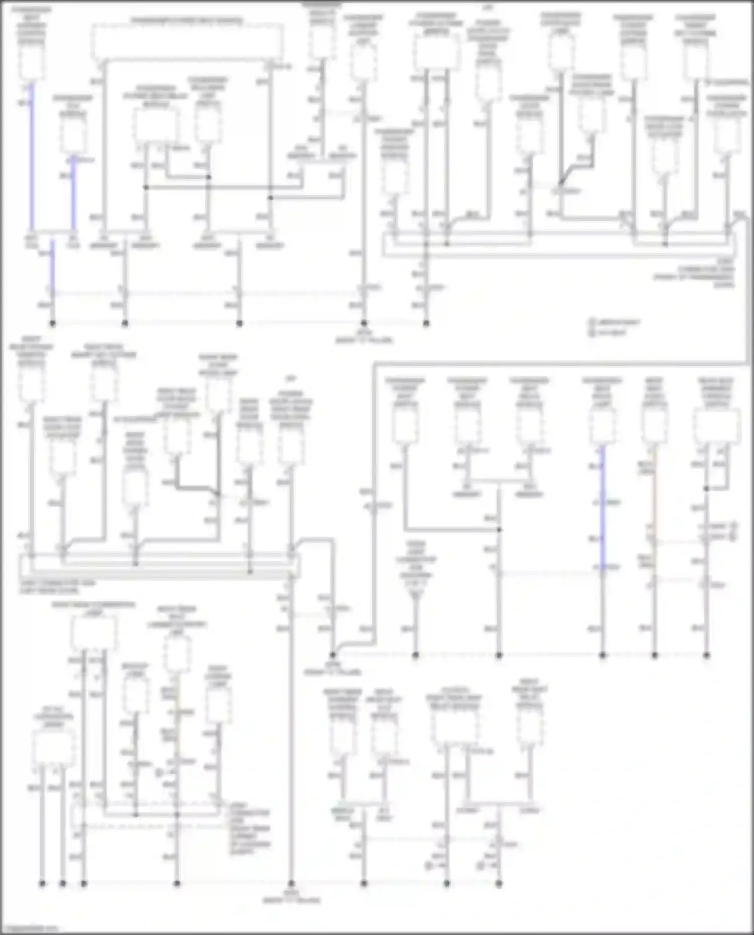 Wiring diagram passenger power seat relay module for Kia K900 II (2018-2022) (1 of 1)
