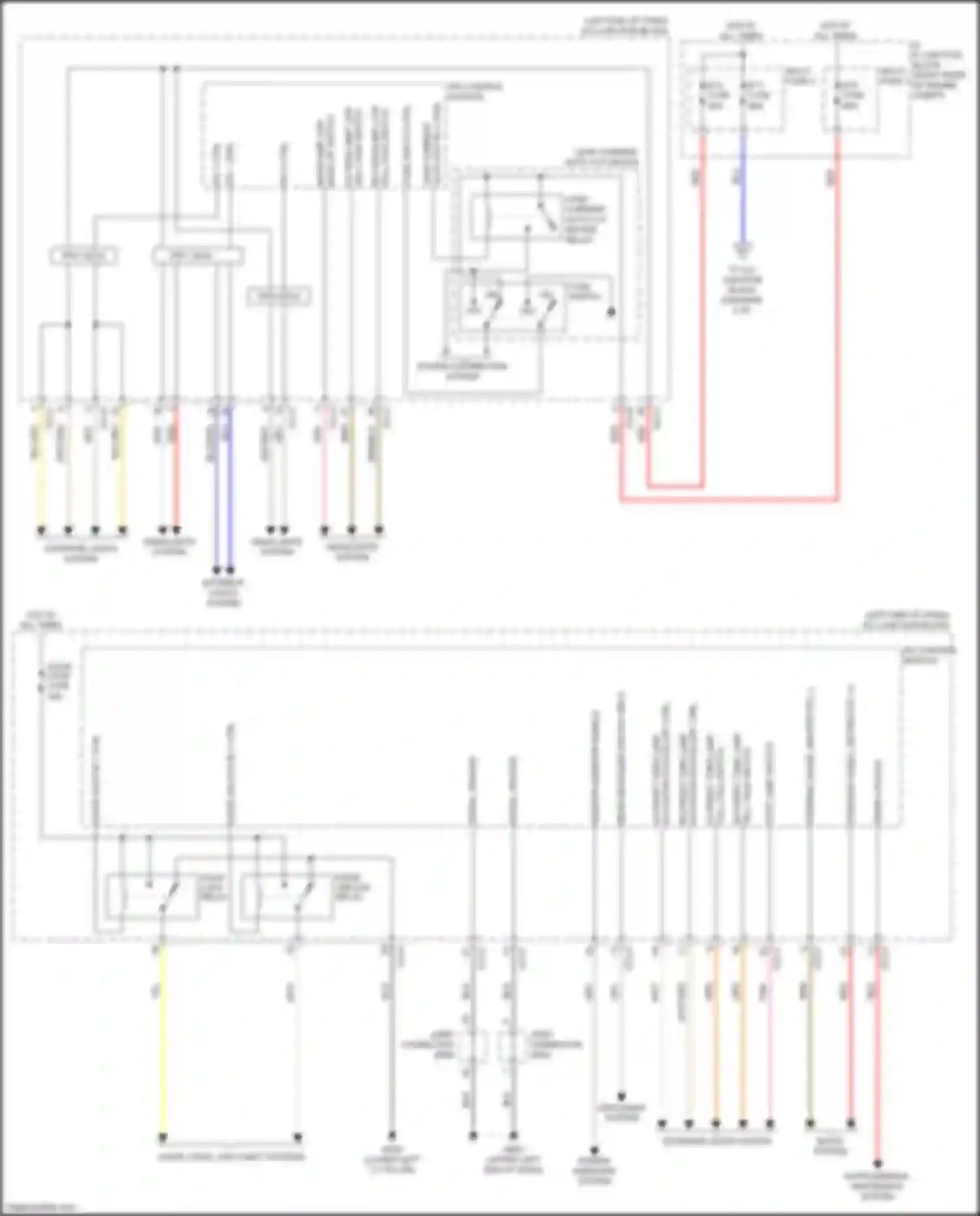 Wiring diagram red for Kia K900 II (2018-2022) (38 of 140)