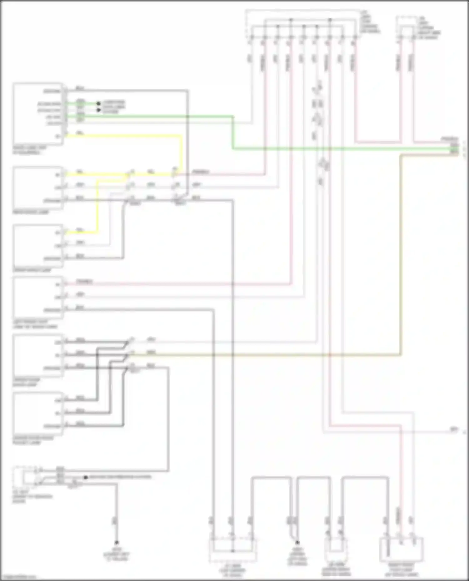 Wiring diagram right front foot lamp for Kia K900 II (2018-2022) (1 of 5)