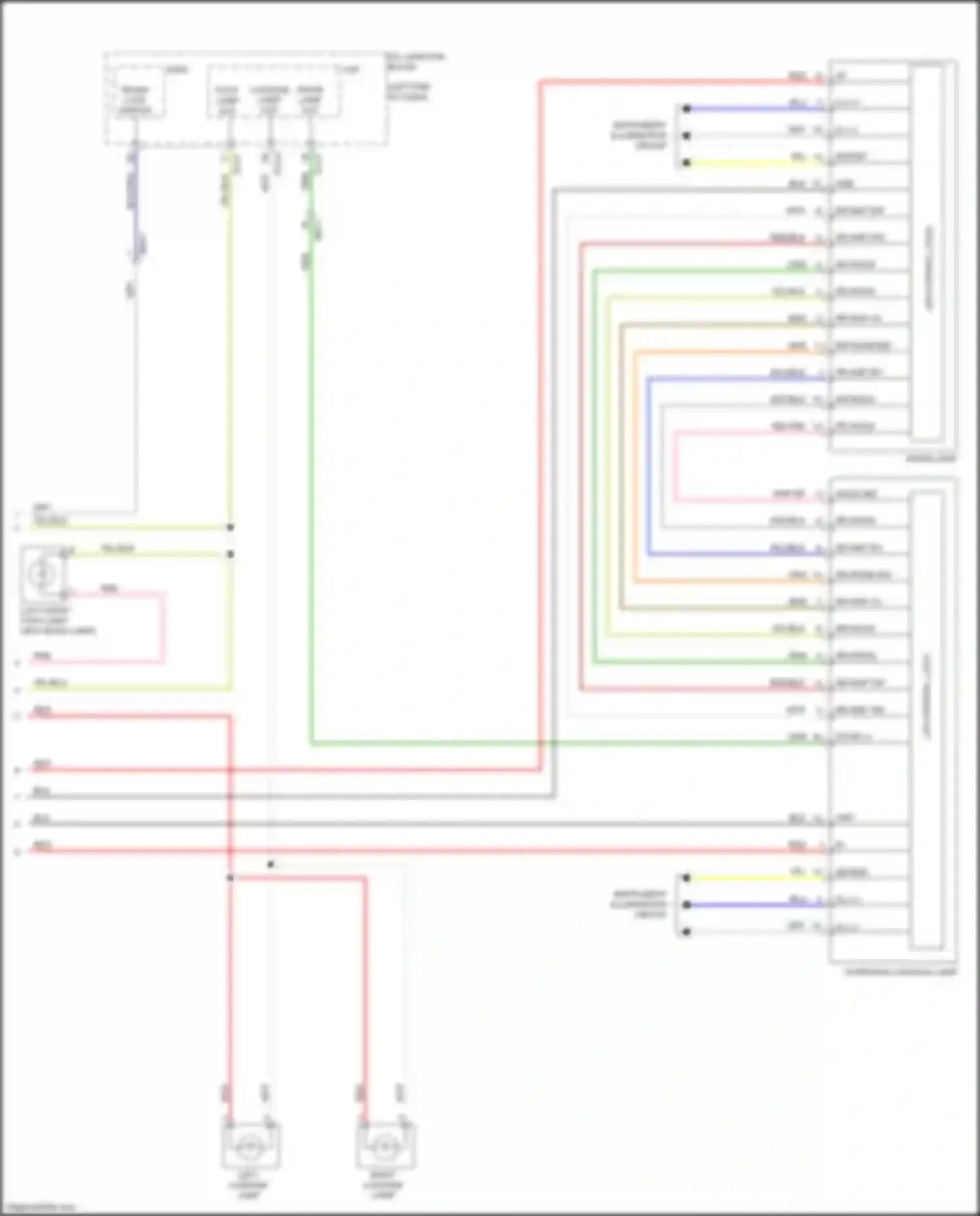 Wiring diagram room lamp out for Kia K900 II (2018-2022) (1 of 2)