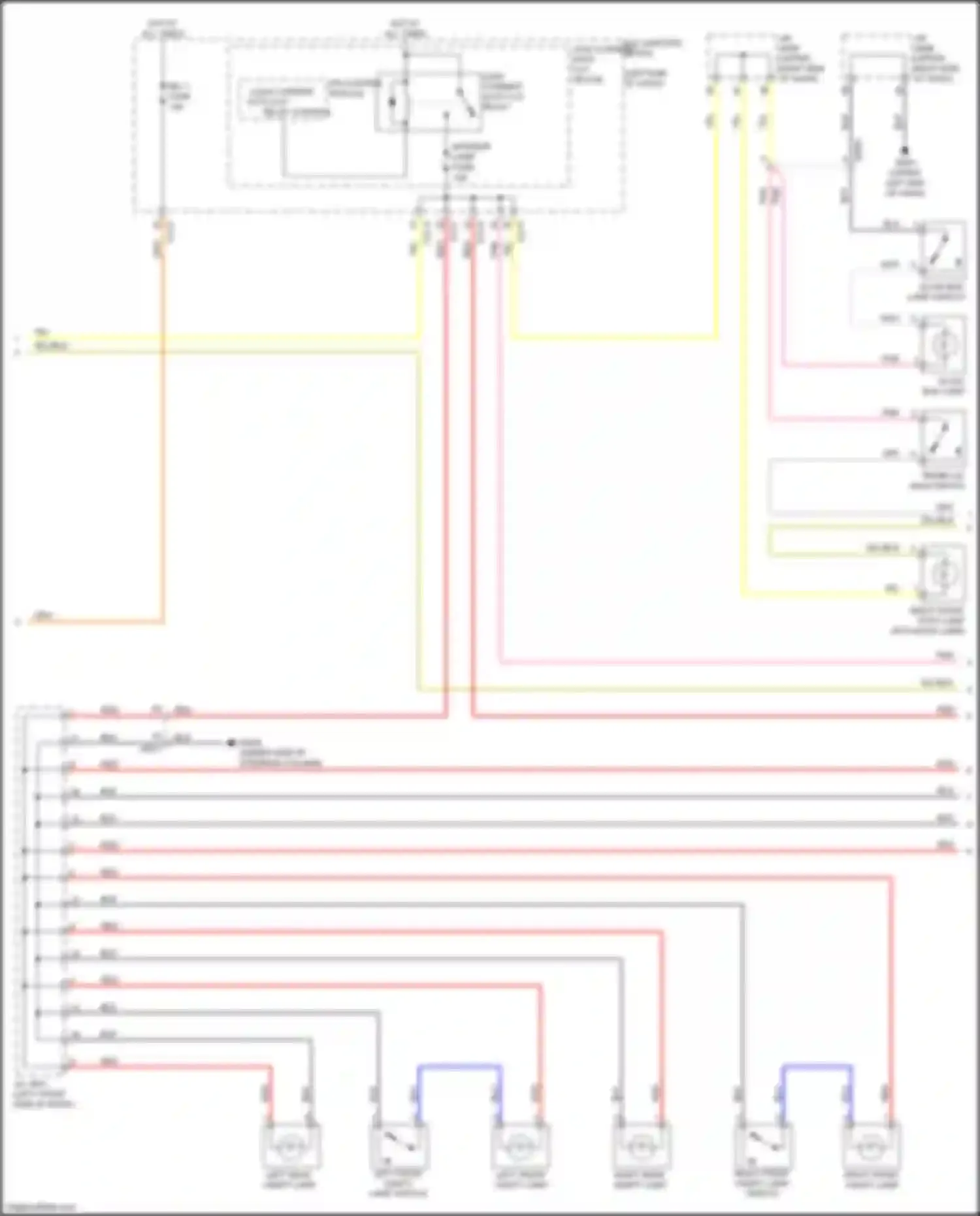 Wiring diagram w/o mood lamp for Kia K900 II (2018-2022) (1 of 3)