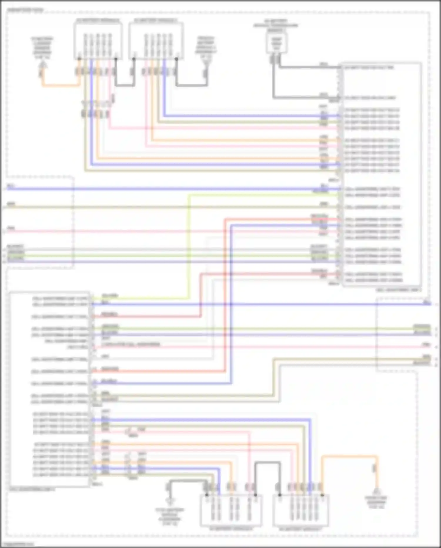 Wiring diagram cell monitoring unit 3 txnl for Kia Niro I facelift (2019-2022) (1 of 1)