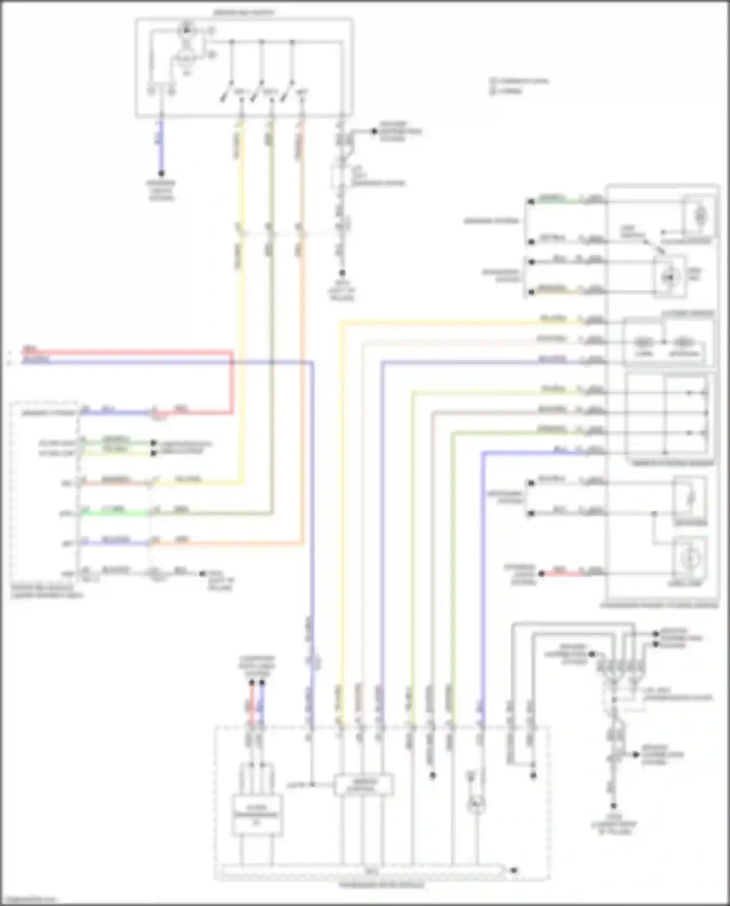 Wiring diagram passenger power outside mirror for Kia Niro I facelift (2019-2022) (7 of 10)