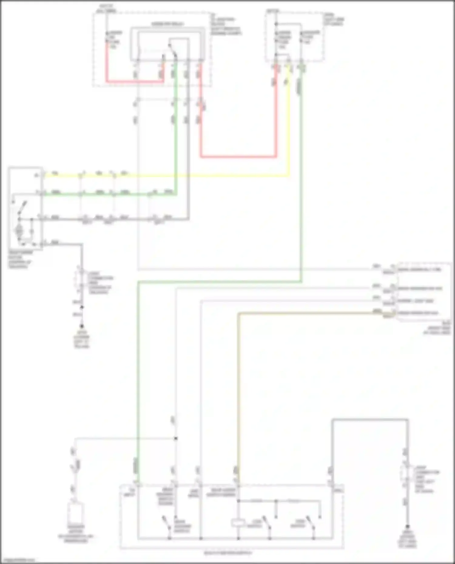 Wiring diagram rear washer sw sig for Kia Niro I facelift (2019-2022) (3 of 3)
