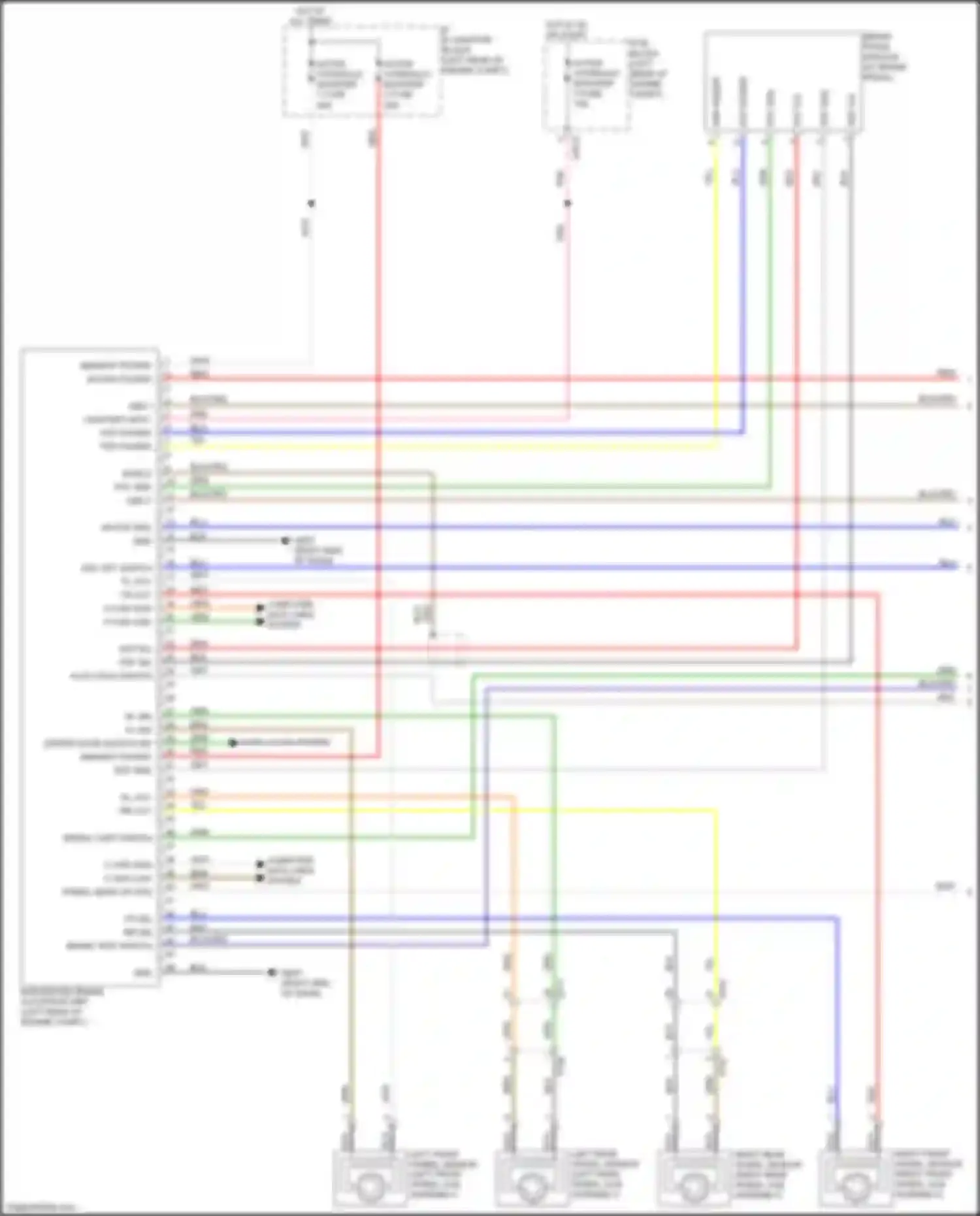 Wiring diagram right front wheel sensor for Kia Niro I facelift (2019-2022) (1 of 3)