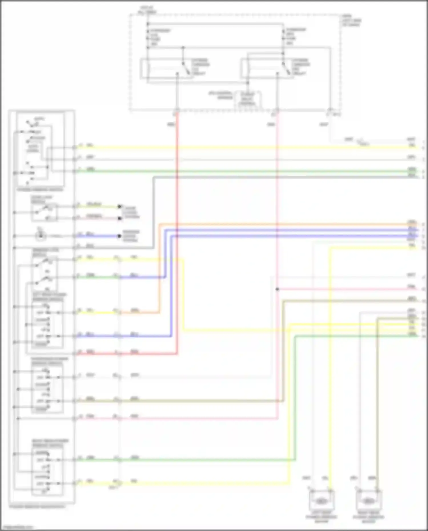 Wiring diagram right rear power window switch for Kia Niro I facelift (2019-2022) (6 of 11)