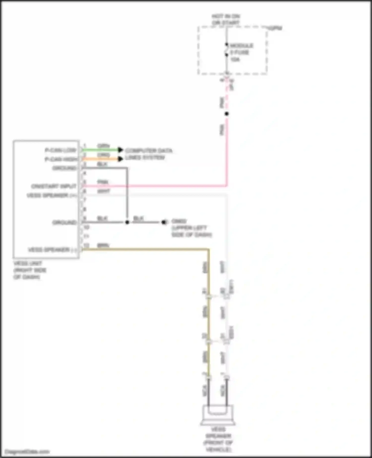 Niro Kia I (2016-2019): Wiring diagram engine performance 1.6l hybrid, virtual engine sound system circuit