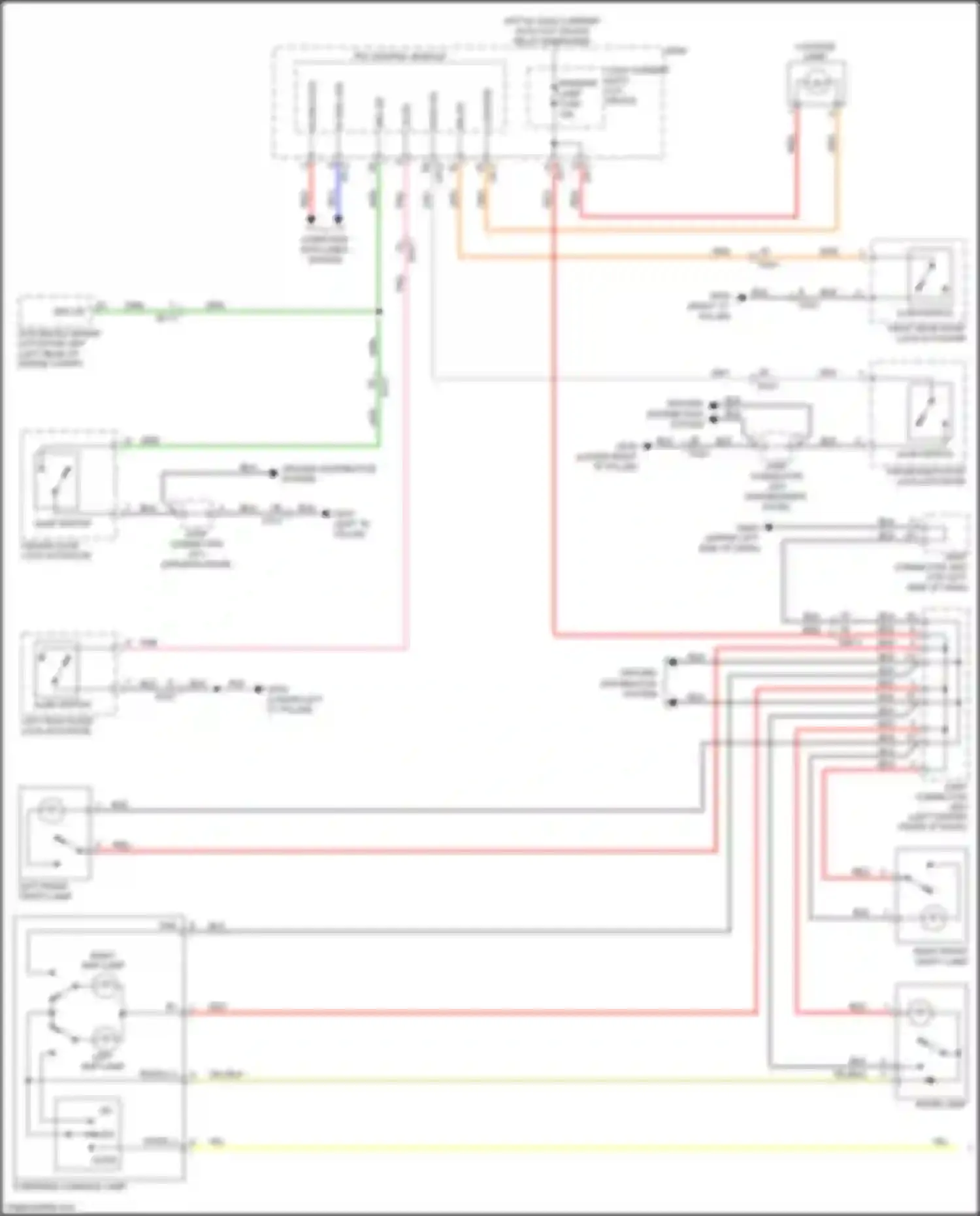 Niro Kia I (2016-2019): Courtesy lamps circuit (1 of 2)