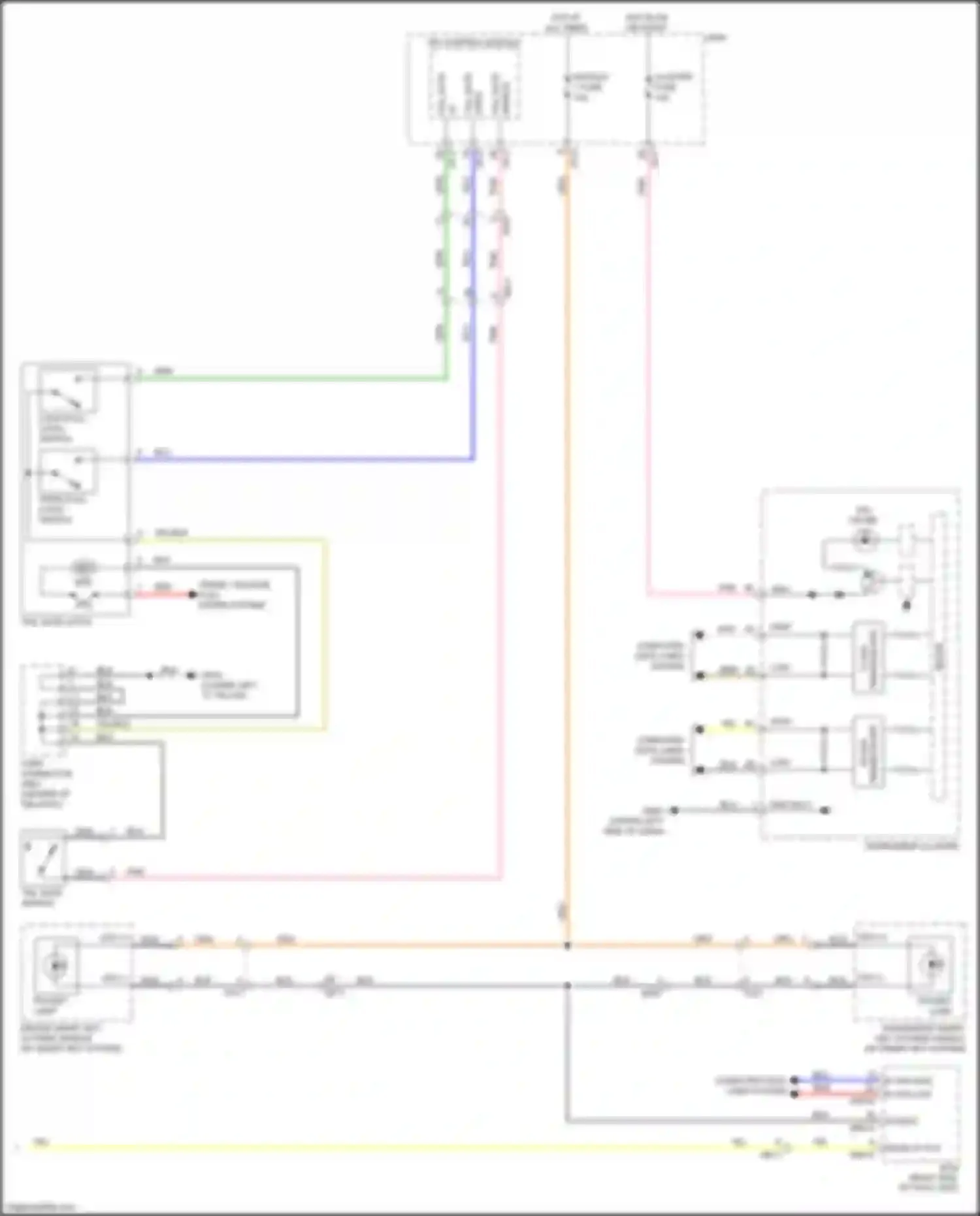 Niro Kia I (2016-2019): Courtesy lamps circuit (2 of 2)