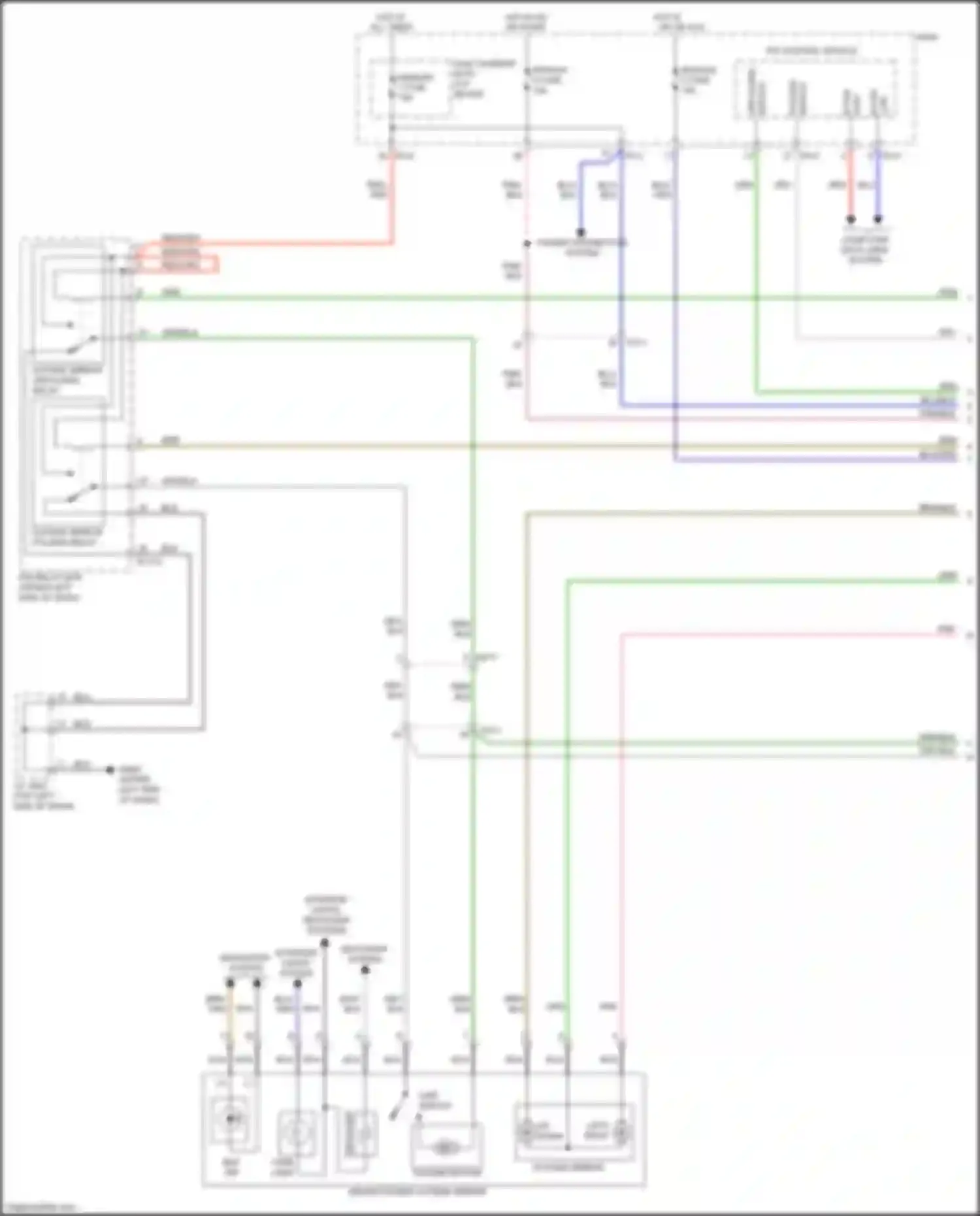 Niro Kia I (2016-2019): Power mirror circuit (1 of 2)