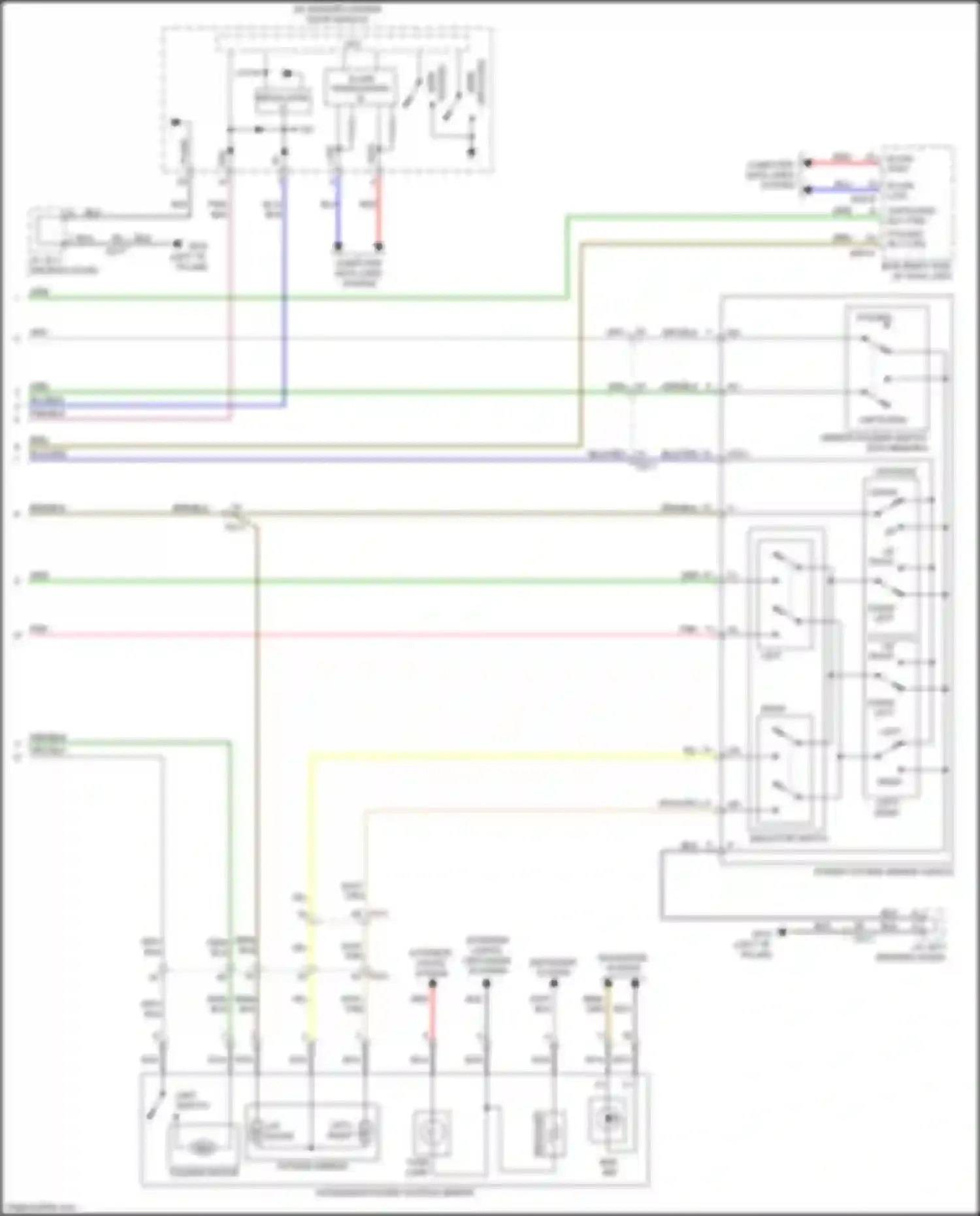 Niro Kia I (2016-2019): Power mirror circuit (2 of 2)