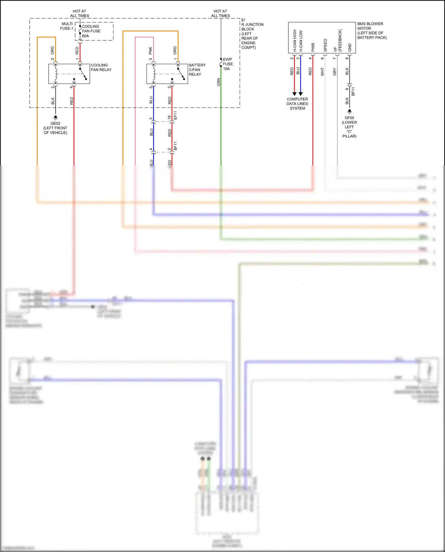 Kia Niro I (2016-2019) bms blower motor wiring diagram  (3 of 5)