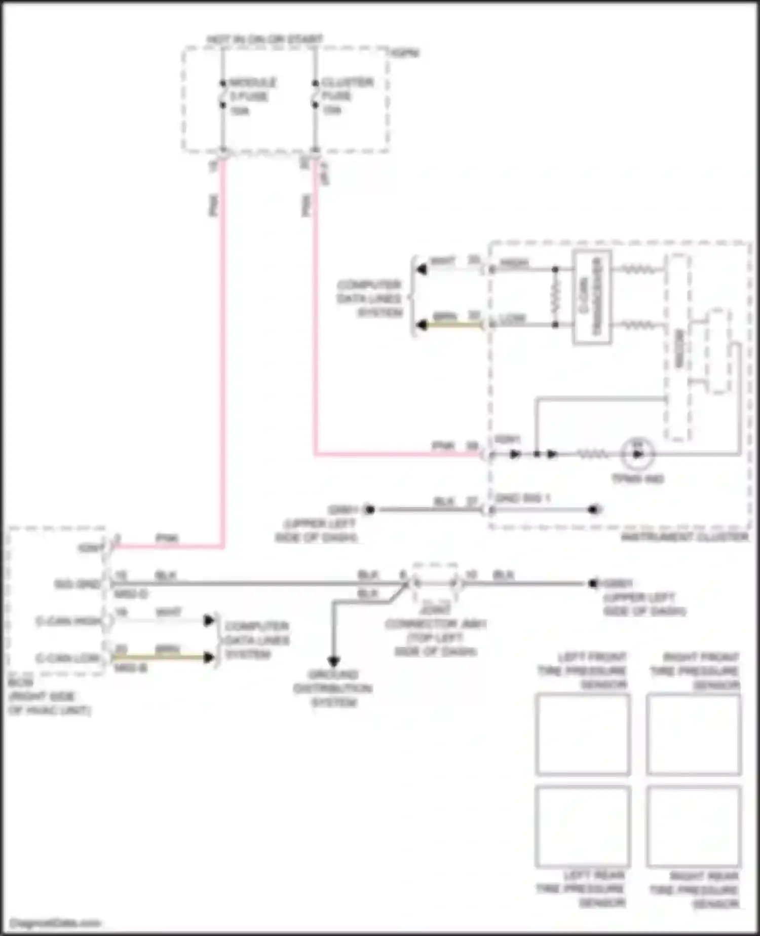 Wiring diagram cluster fuse for Kia Niro I (2016-2019) (9 of 21)