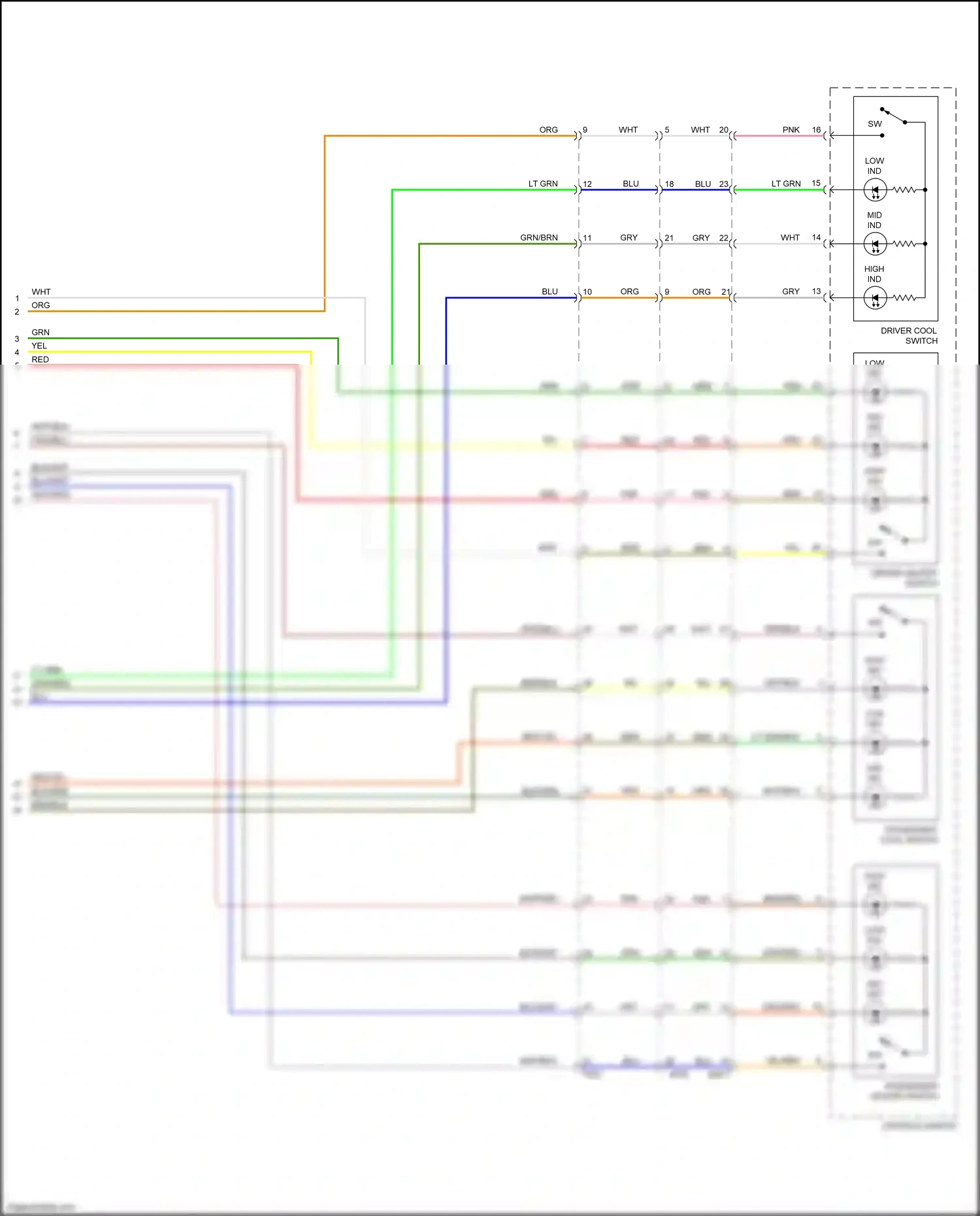 Kia Niro I (2016-2019) driver cool switch wiring diagram  (1 of 1)