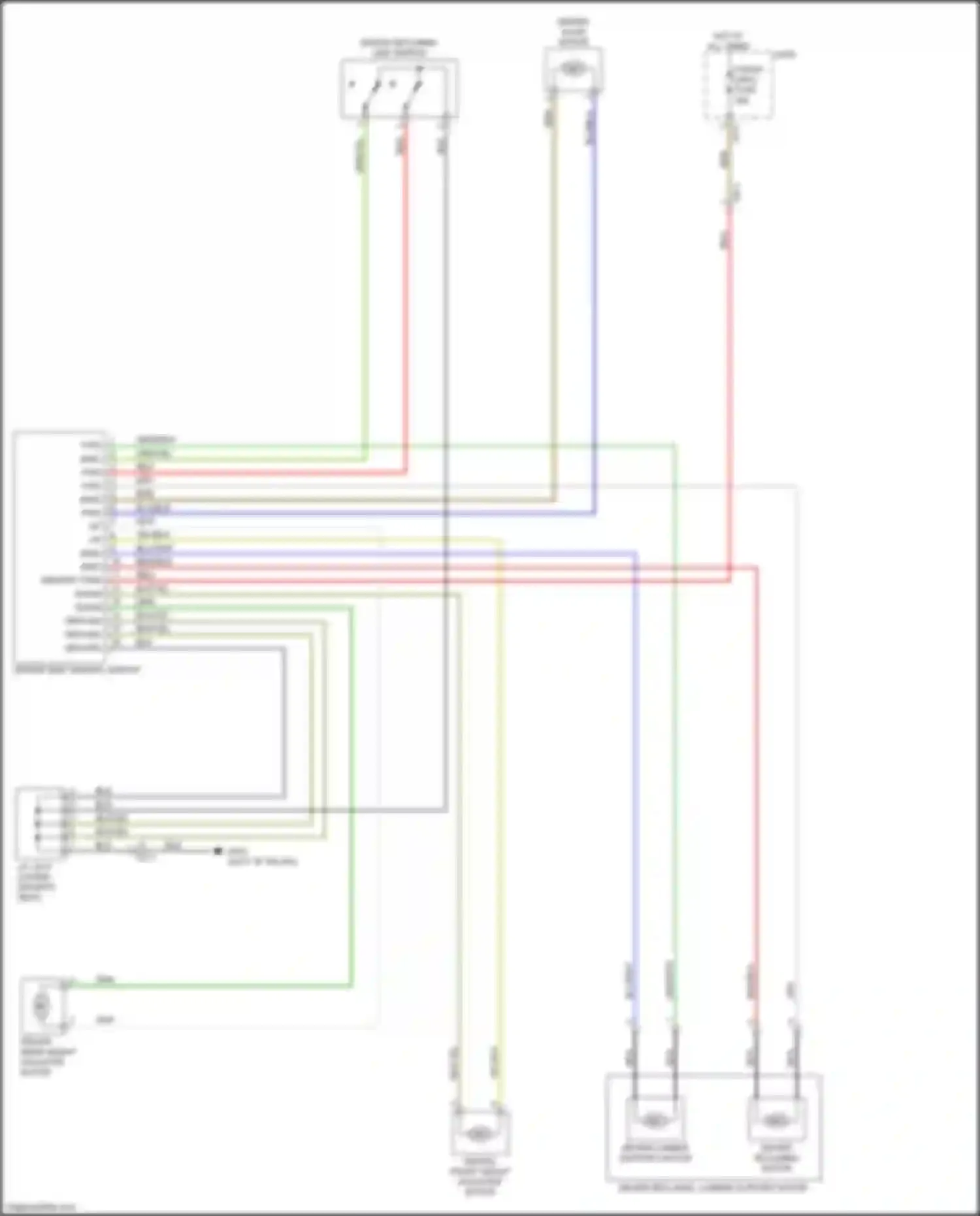 Wiring diagram driver rear height adjuster motor for Kia Niro I (2016-2019) (2 of 2)