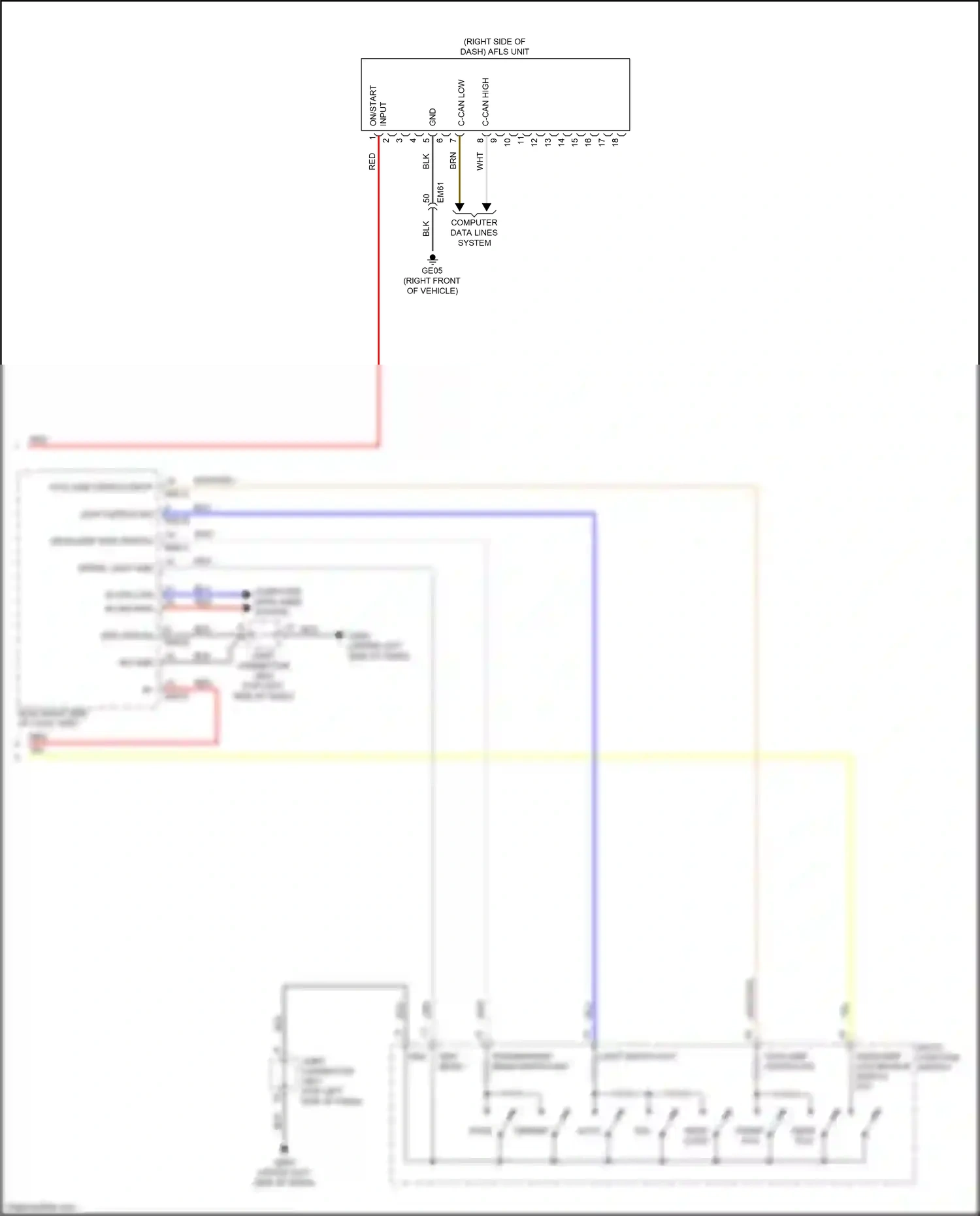 Kia Niro I (2016-2019) input wiring diagram  (2 of 2)