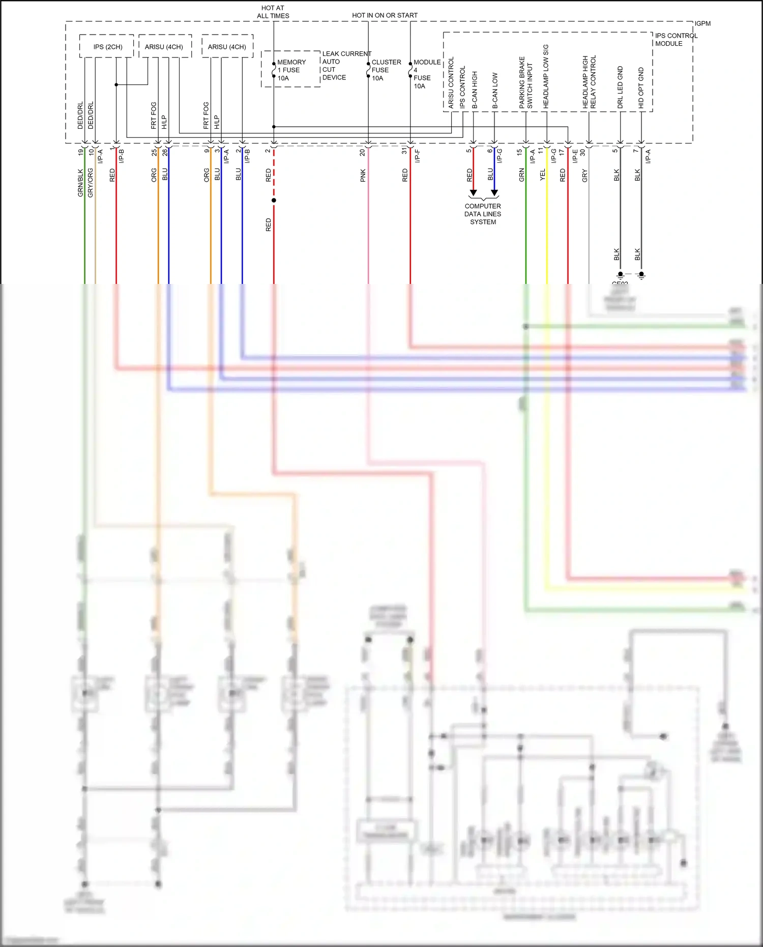 Kia Niro I (2016-2019) leak current auto cut device wiring diagram  (11 of 25)