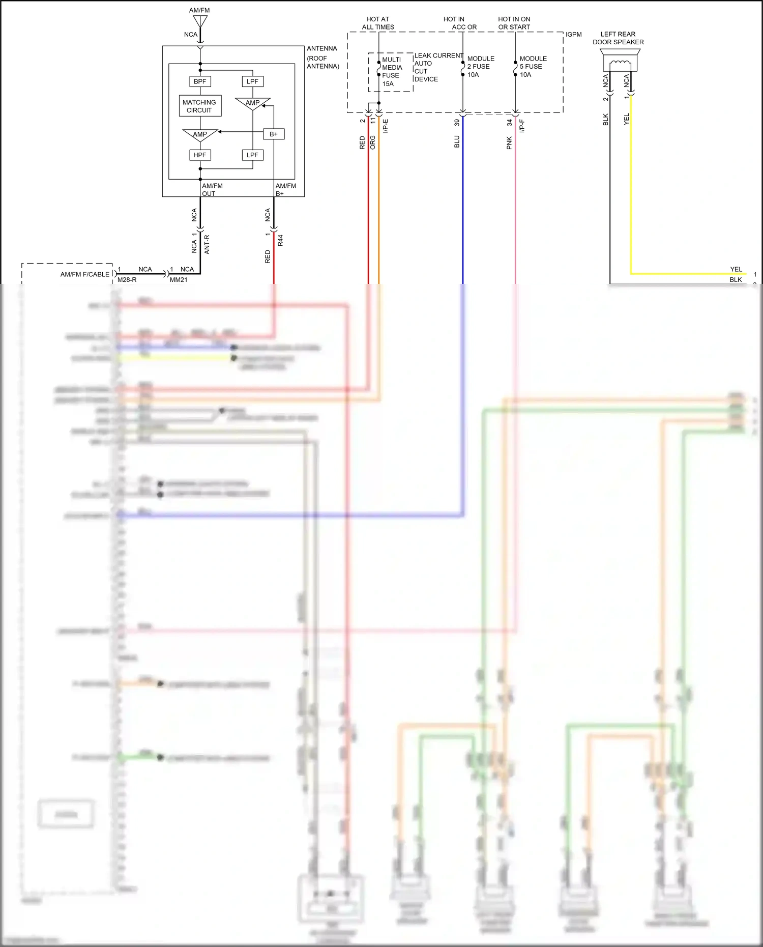 Kia Niro I (2016-2019) leak current auto cut device wiring diagram  (10 of 25)