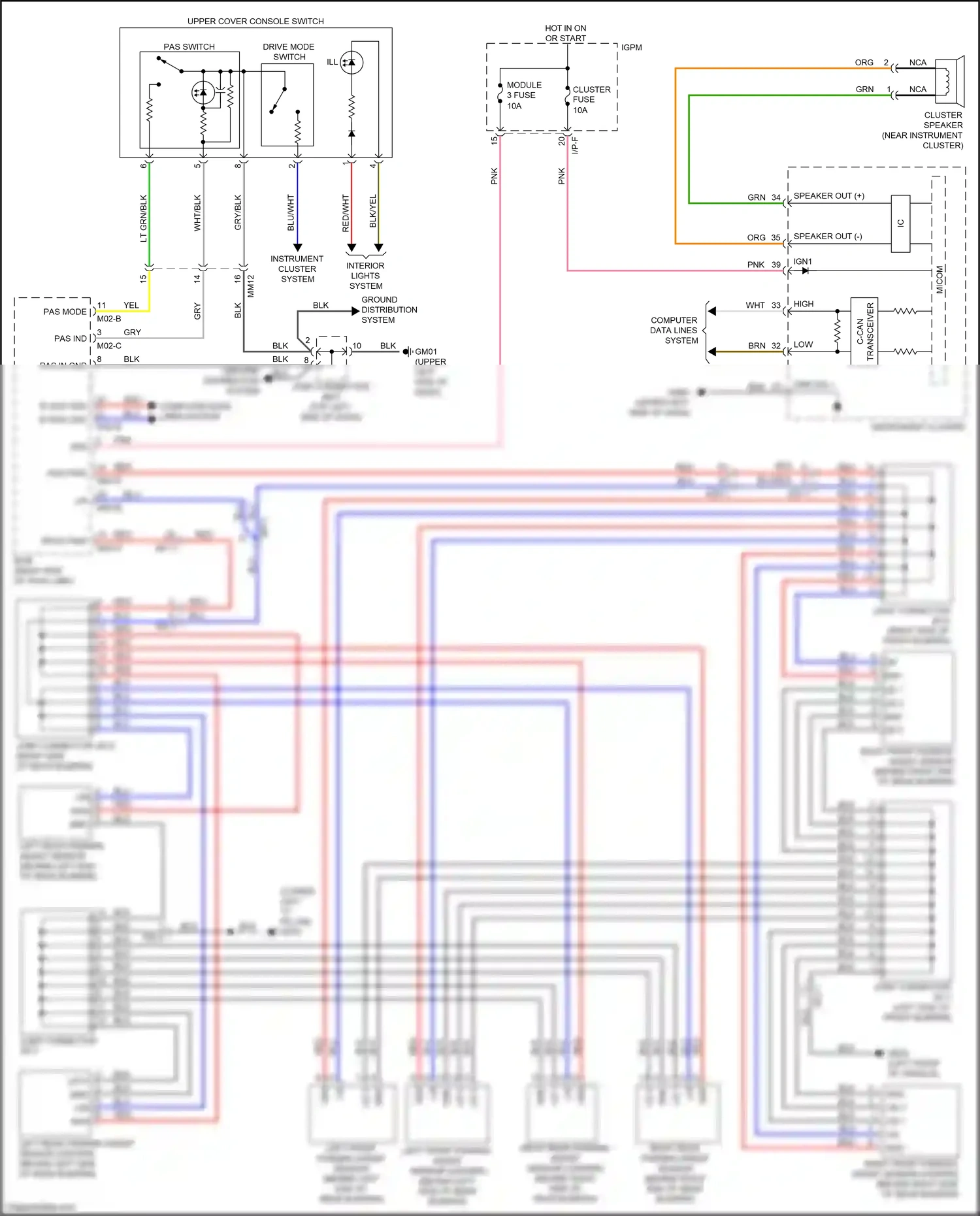 Kia Niro I (2016-2019) pas switch wiring diagram  (1 of 1)
