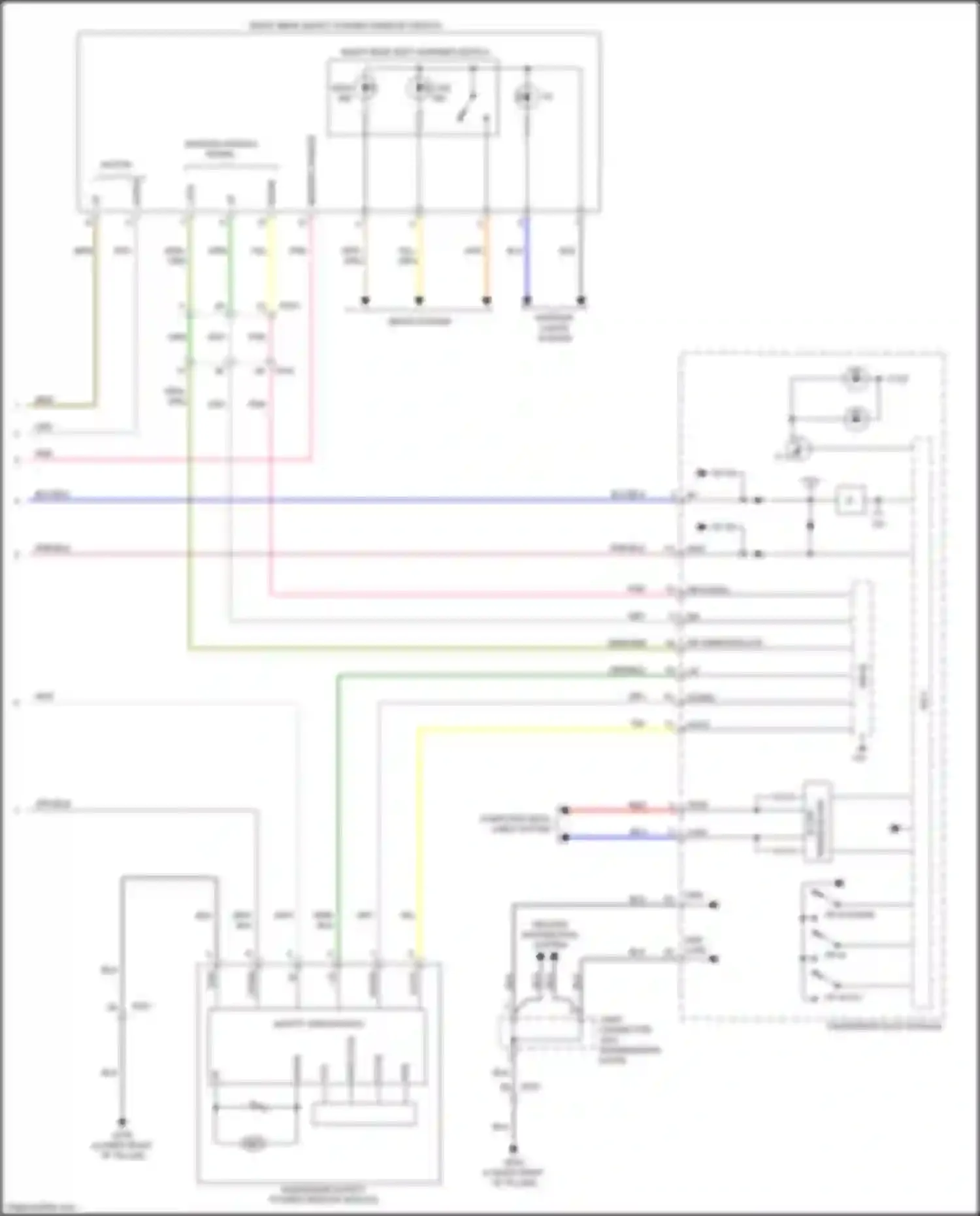 Wiring diagram passenger's door for Kia Niro I (2016-2019) (9 of 18)