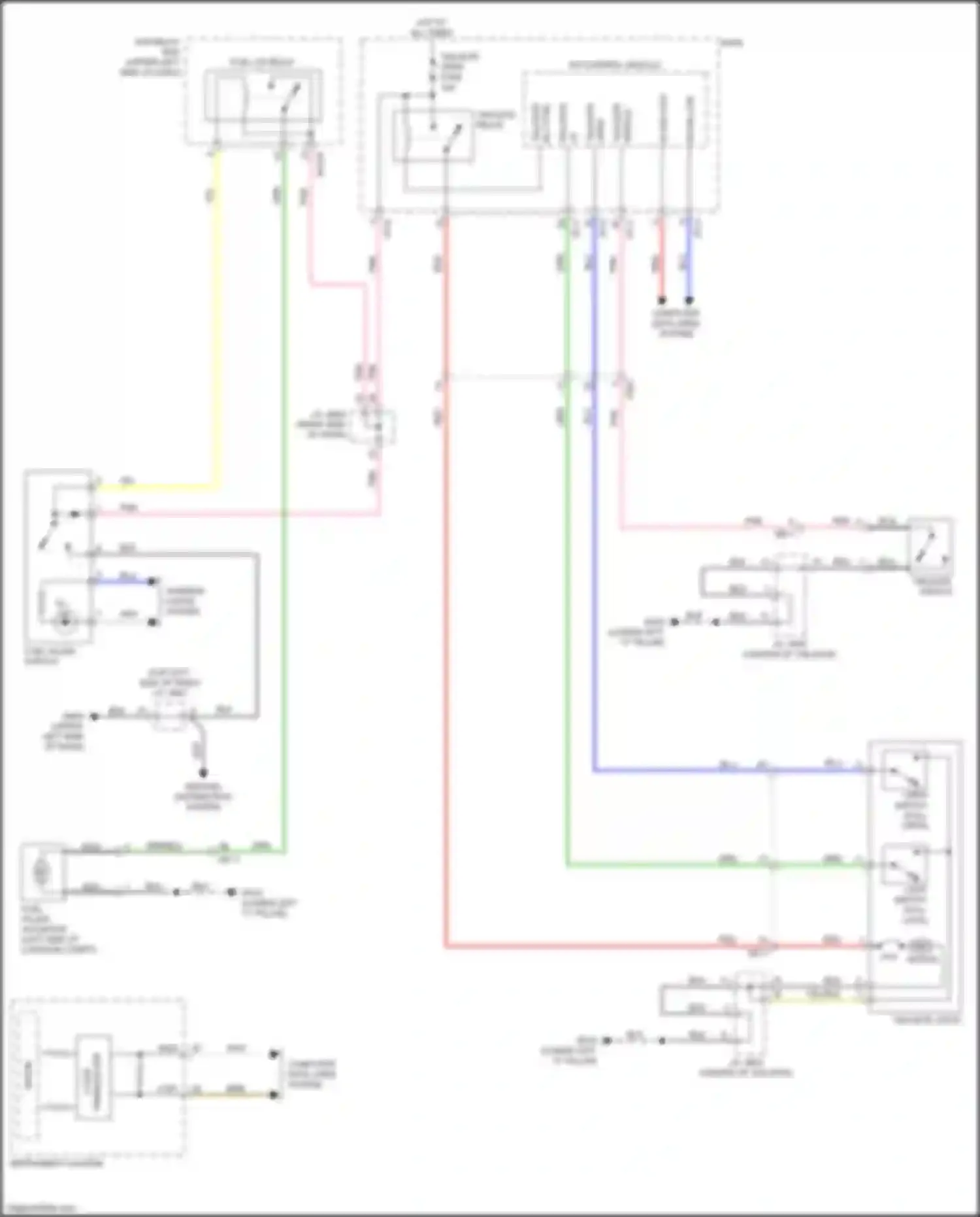 Wiring diagram tailgate relay for Kia Niro I (2016-2019) (2 of 2)