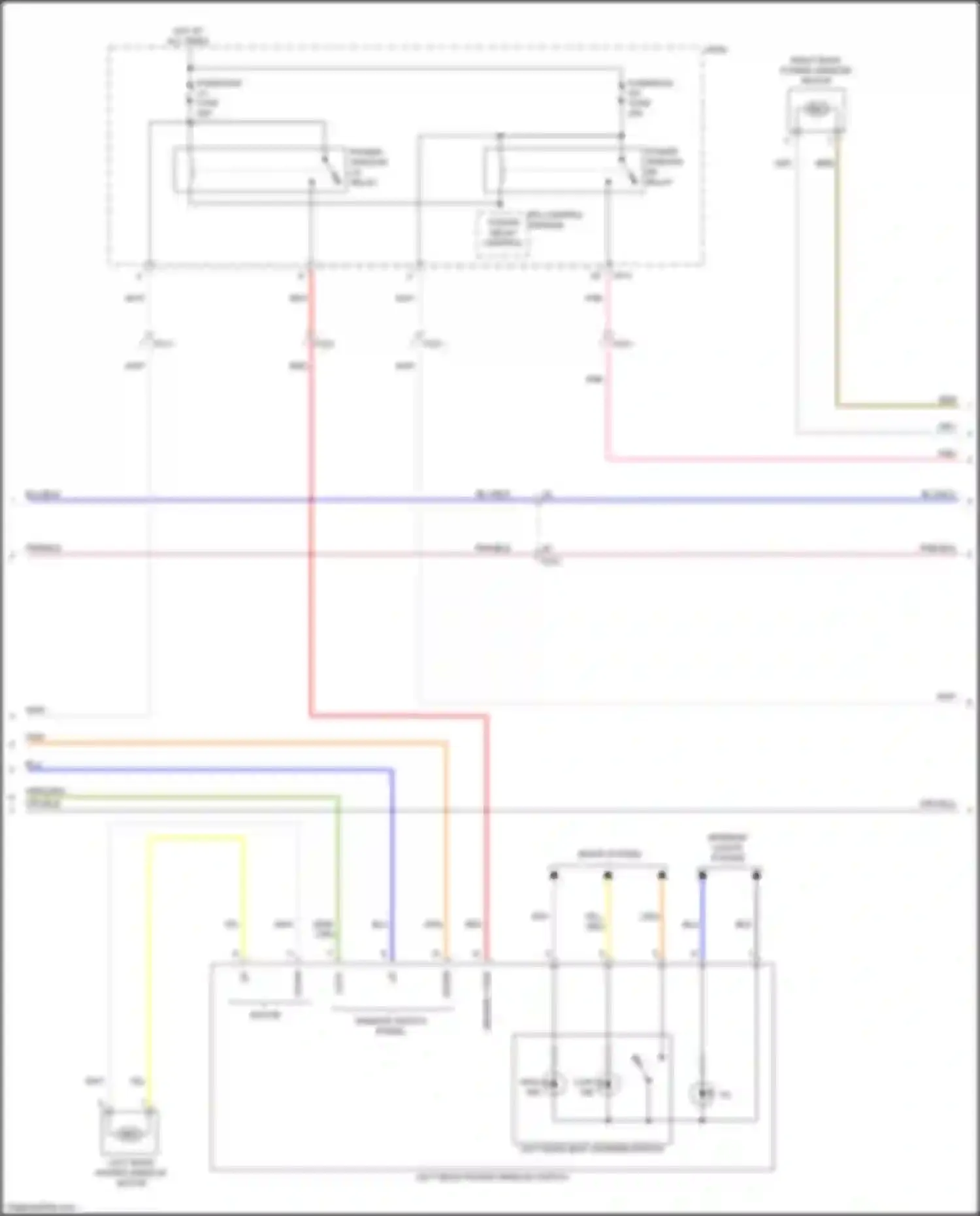 Wiring diagram window switch signal for Kia Niro I (2016-2019) (1 of 2)