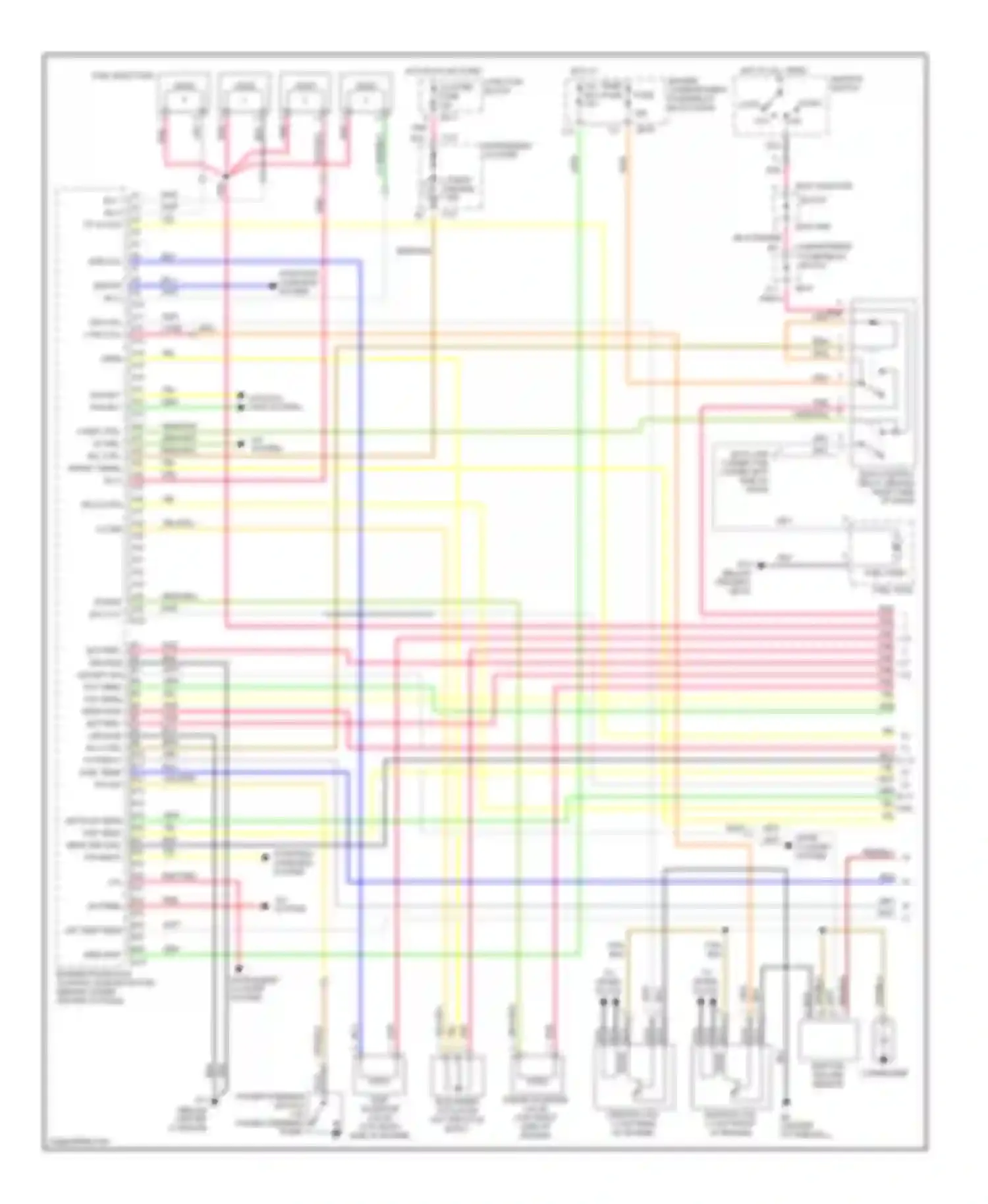 Optima Kia I facelift (2002-2005): Wiring diagram engine performance 2.4l, a/t (1 of 4)