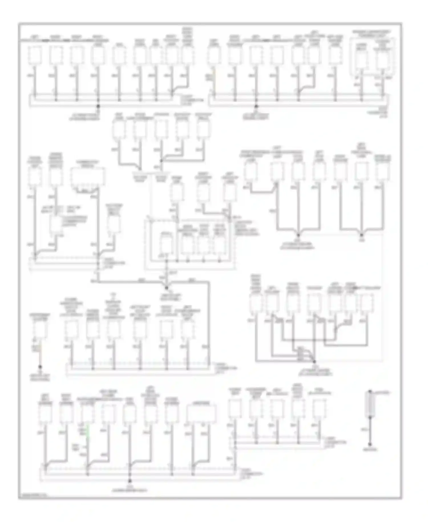 Optima Kia I facelift (2002-2005): Ground distribution circuit (1 of 3)