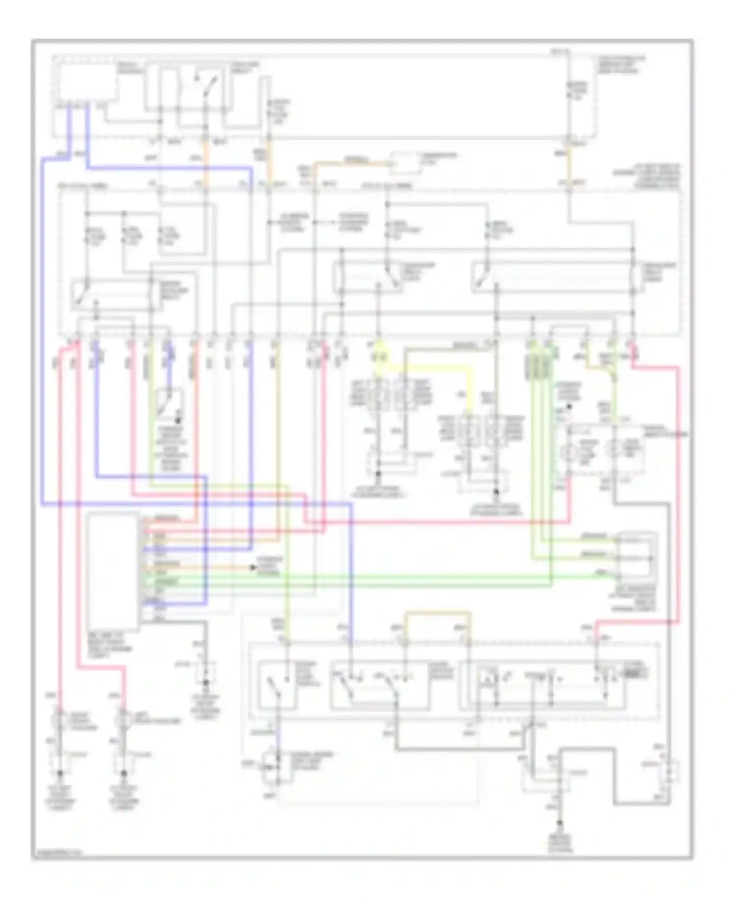 Optima Kia I facelift (2002-2005): Headlamps circuit, with drl