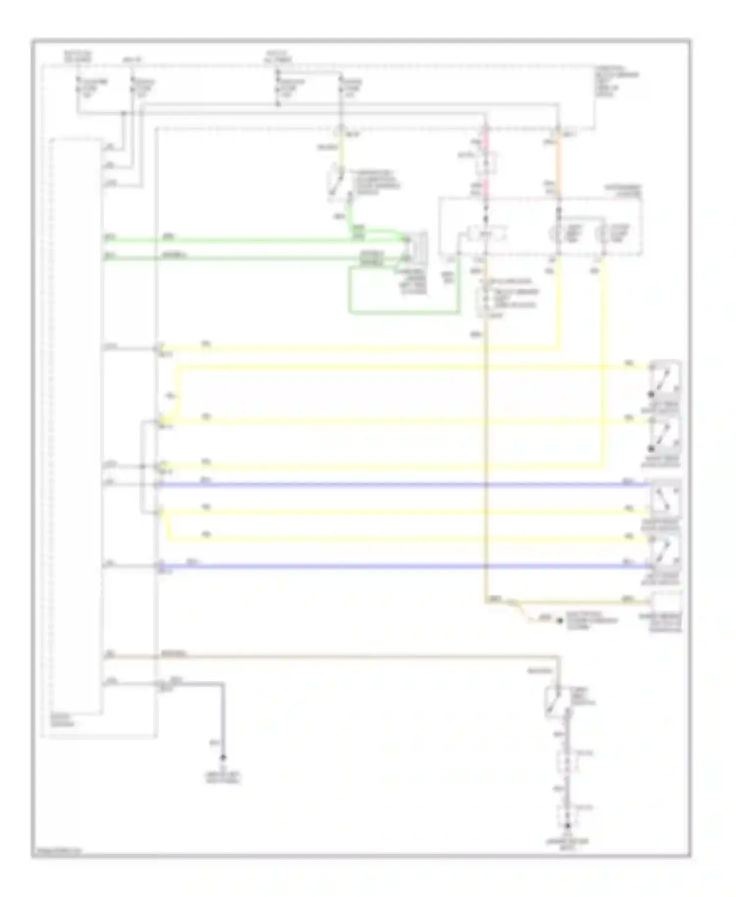 Optima Kia I facelift (2002-2005): Warning systems circuit