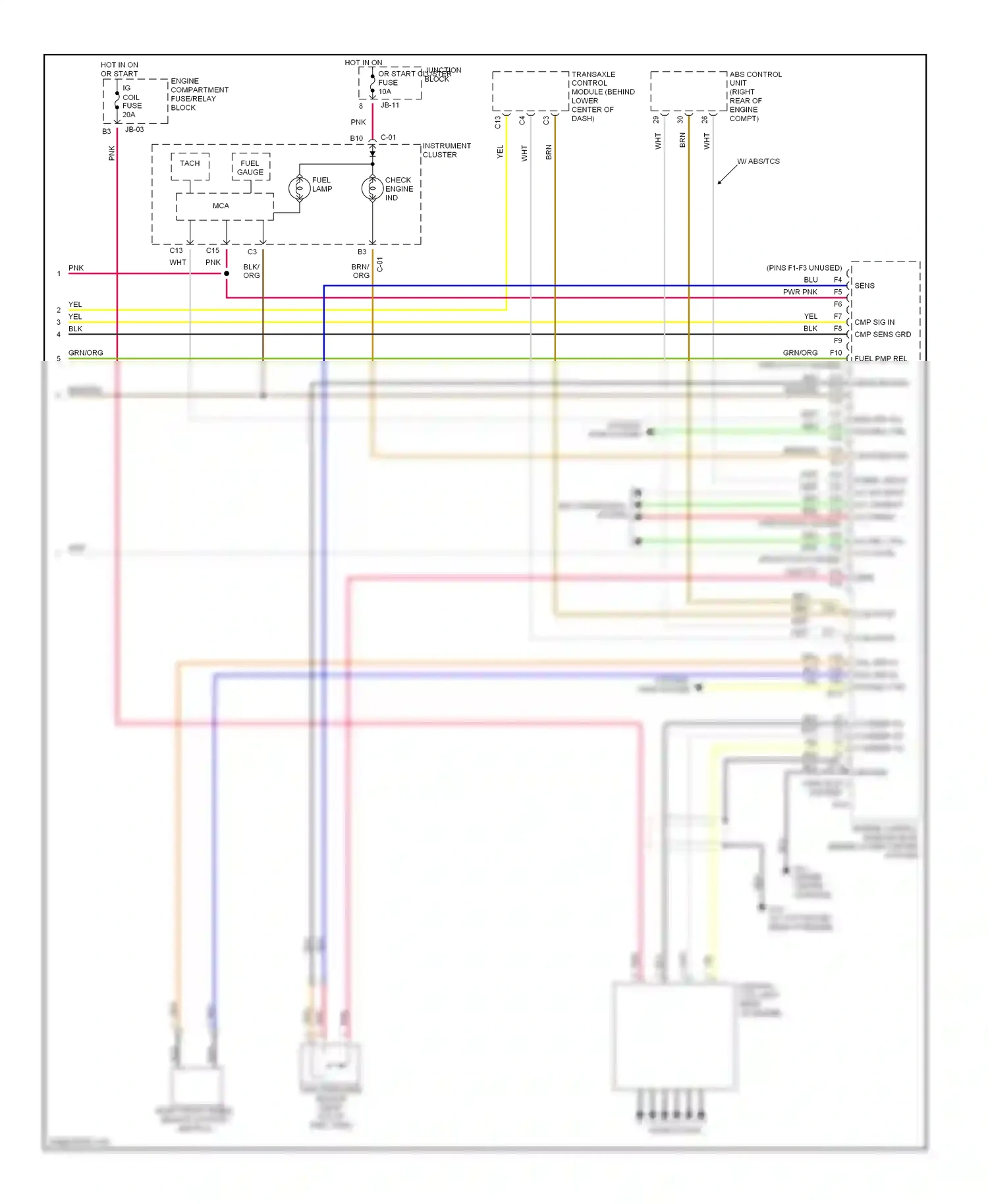 Kia Optima I facelift (2002-2005) blk wiring diagram  (30 of 64)