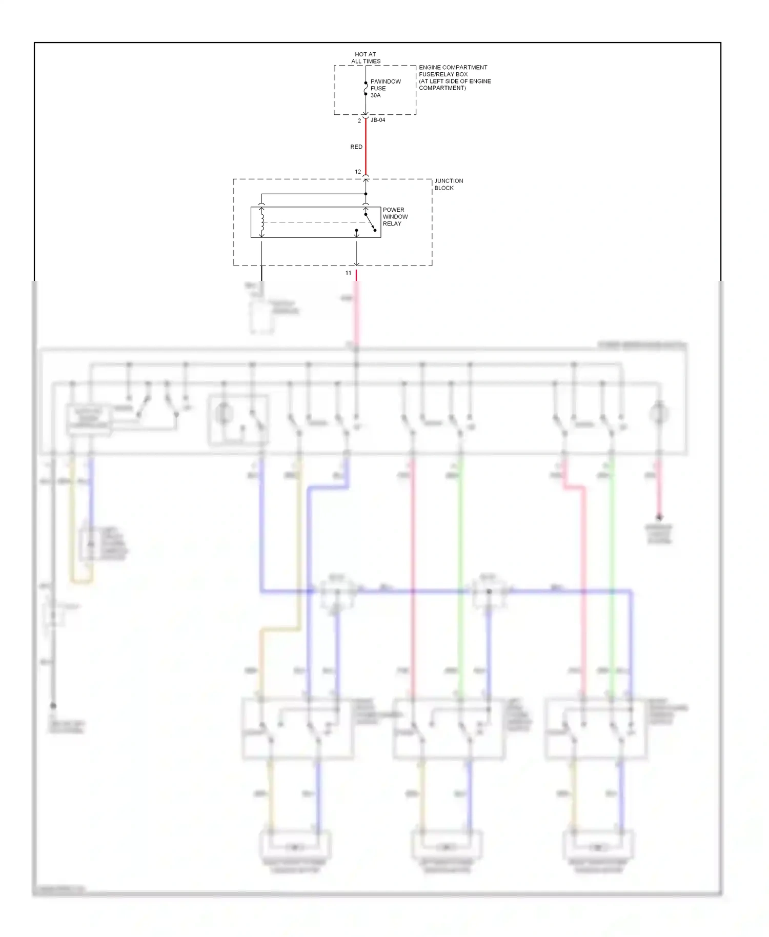 Kia Optima I facelift (2002-2005) down wiring diagram  (3 of 4)