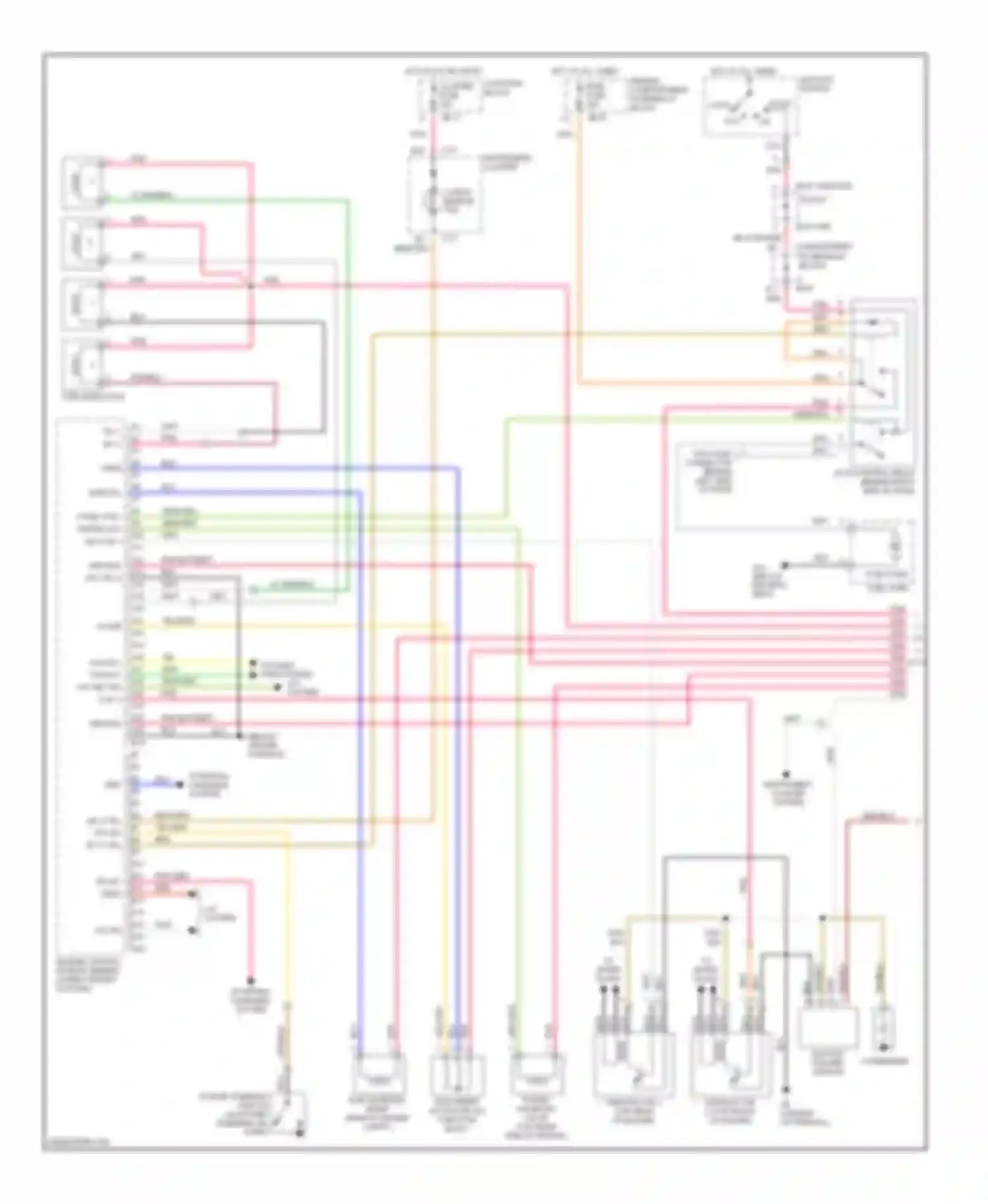 Wiring diagram engine compartment fuse/relay block for Kia Optima I facelift (2002-2005) (3 of 7)