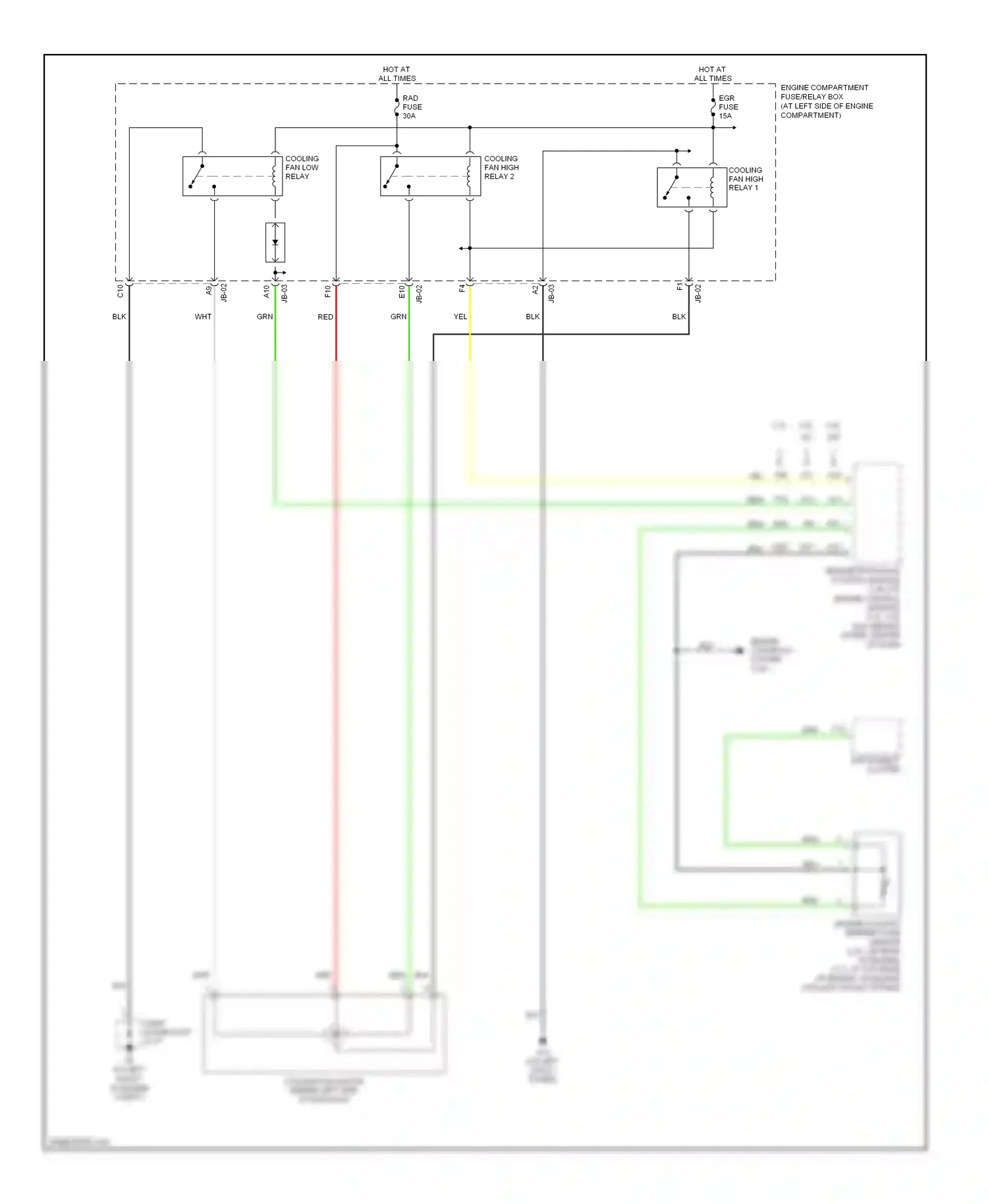 Kia Optima I facelift (2002-2005) engine controls system (2.4l) wiring diagram  (1 of 1)