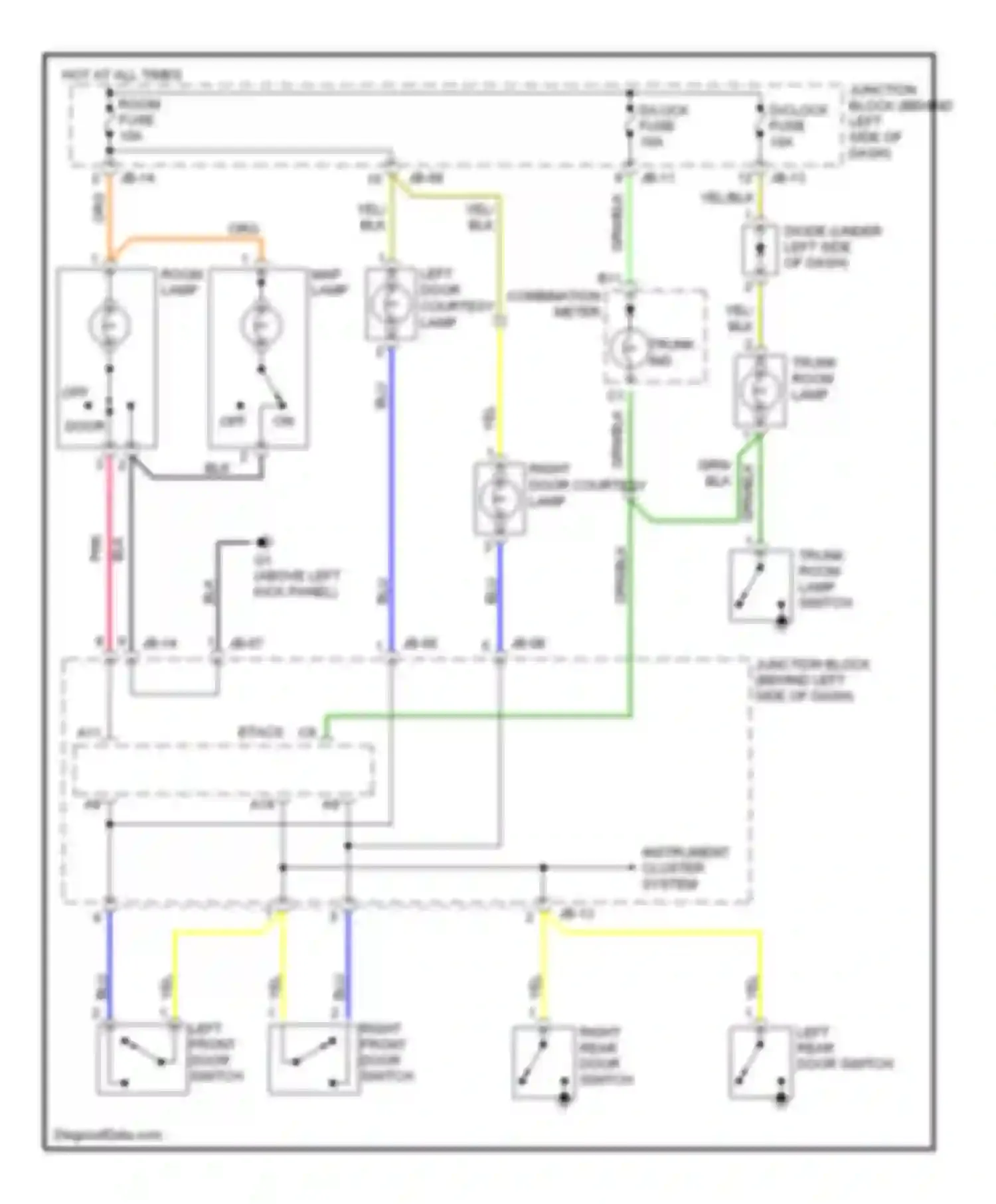 Wiring diagram jb-08 for Kia Optima I facelift (2002-2005) (3 of 14)