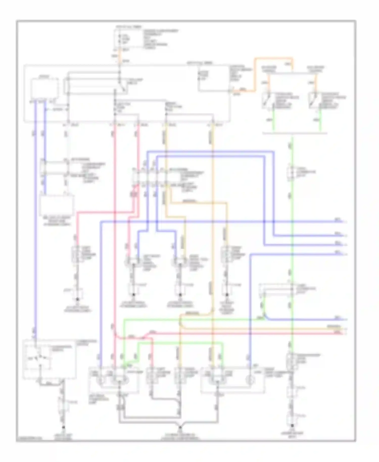 Wiring diagram left rear combination lamp for Kia Optima I facelift (2002-2005) (1 of 2)