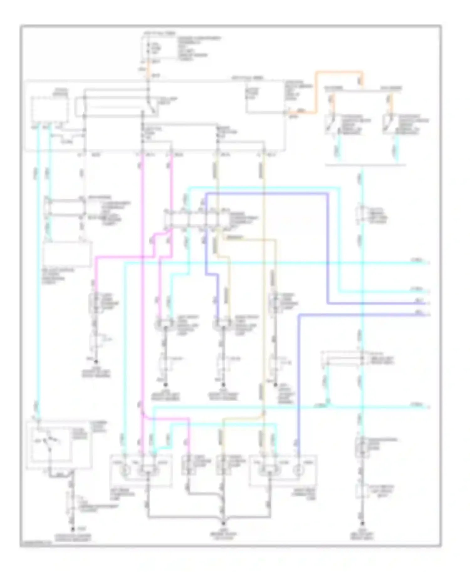 Optima Kia I (2000-2002): Exterior lamps circuit (1 of 2)