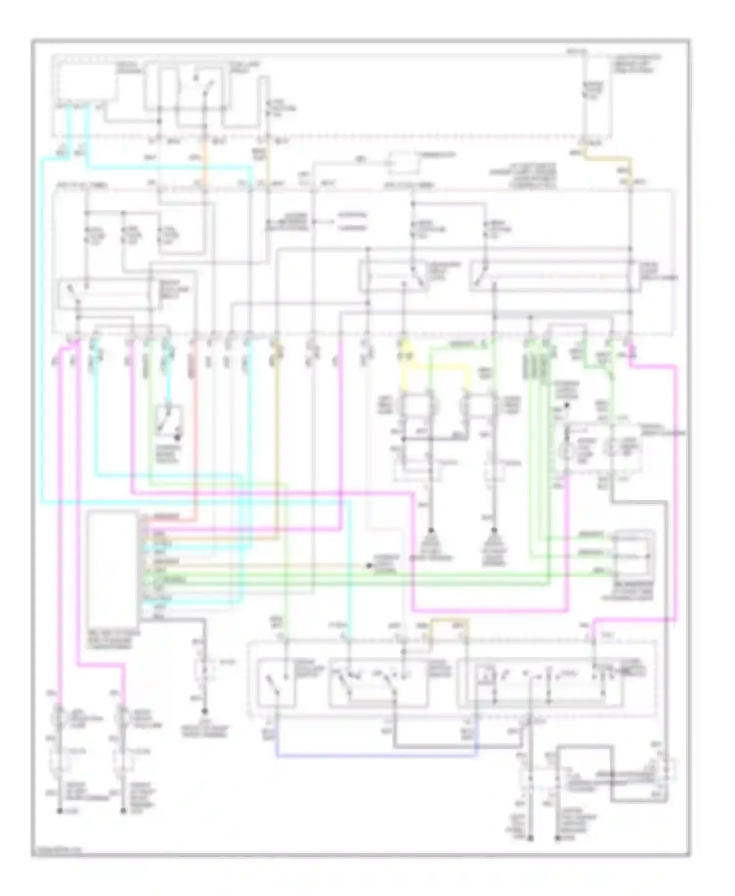 Optima Kia I (2000-2002): Headlight circuit, with drl