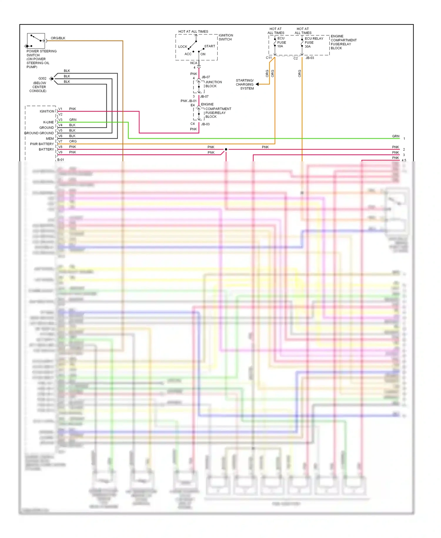 Kia Optima I (2000-2002) blu wiring diagram  (19 of 41)