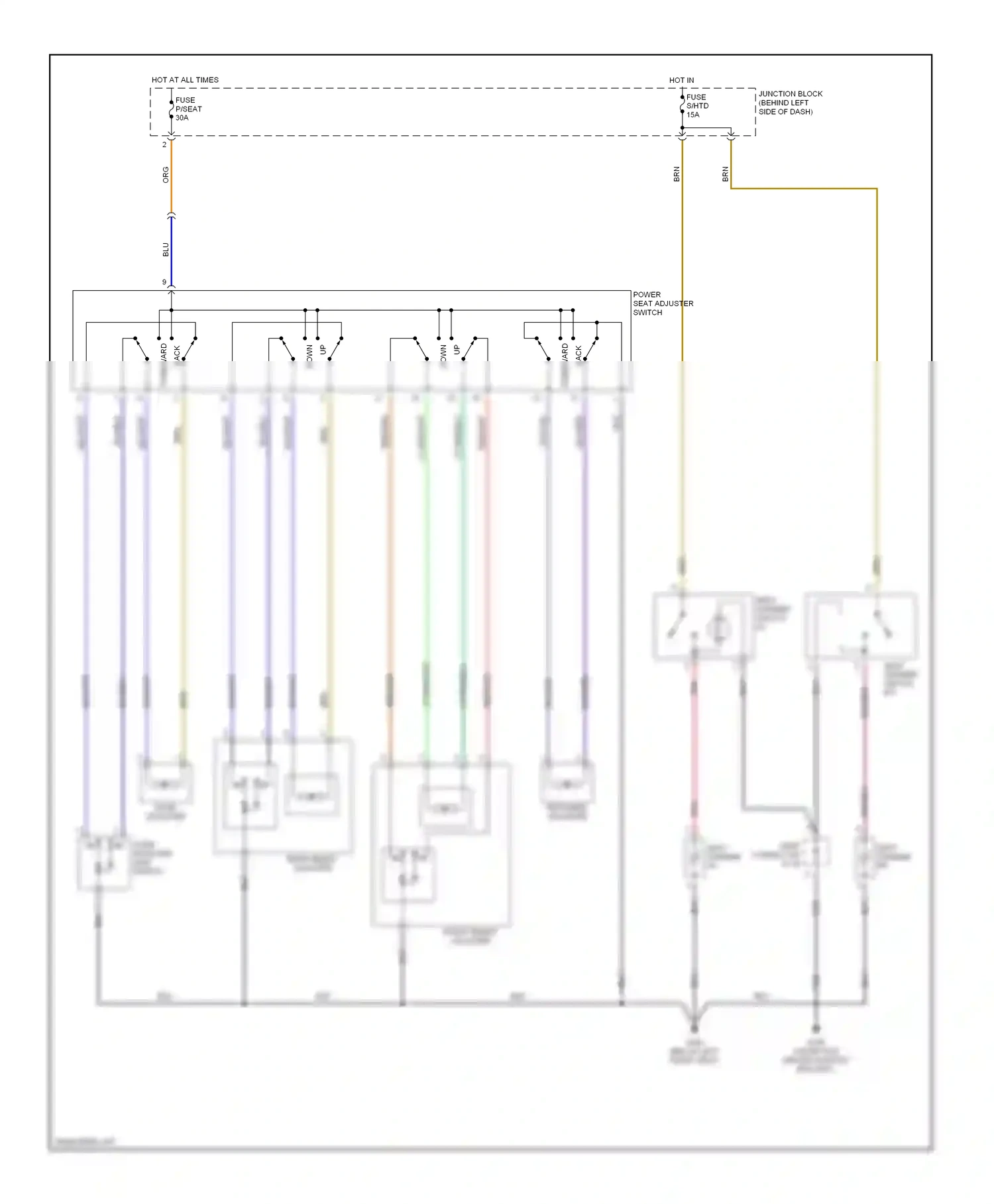 Kia Optima I (2000-2002) blu wiring diagram  (34 of 41)