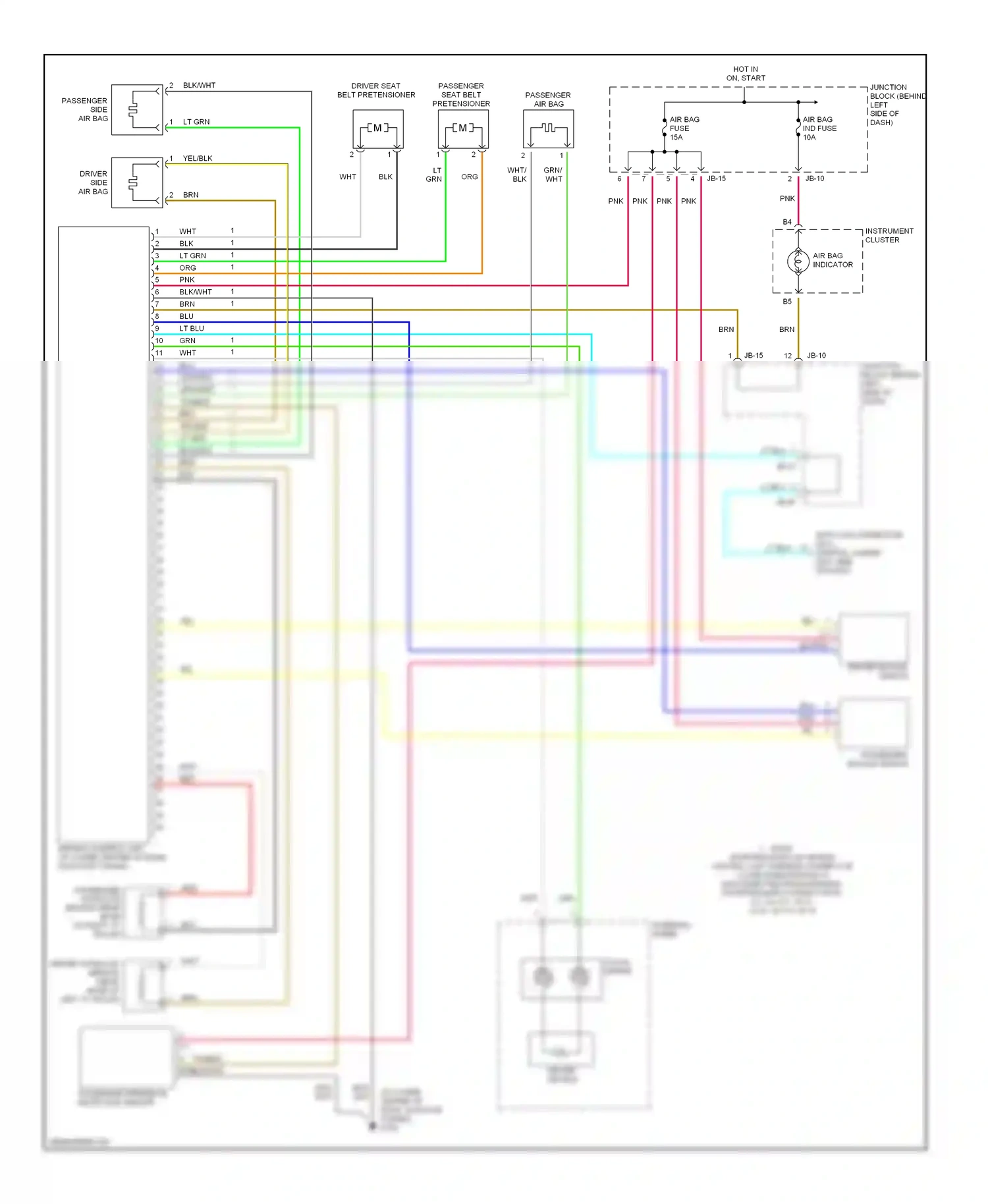 Kia Optima I (2000-2002) blu wiring diagram  (38 of 41)
