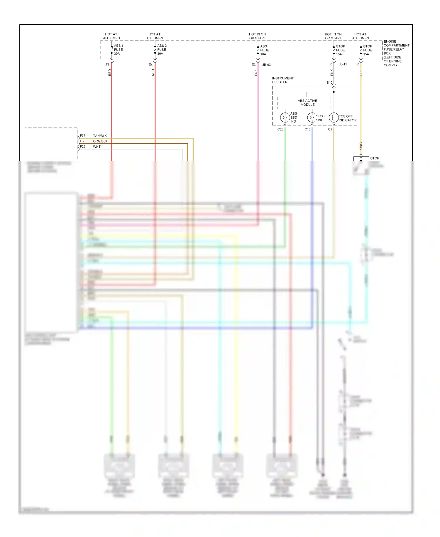 Kia Optima I (2000-2002) blu wiring diagram  (9 of 41)