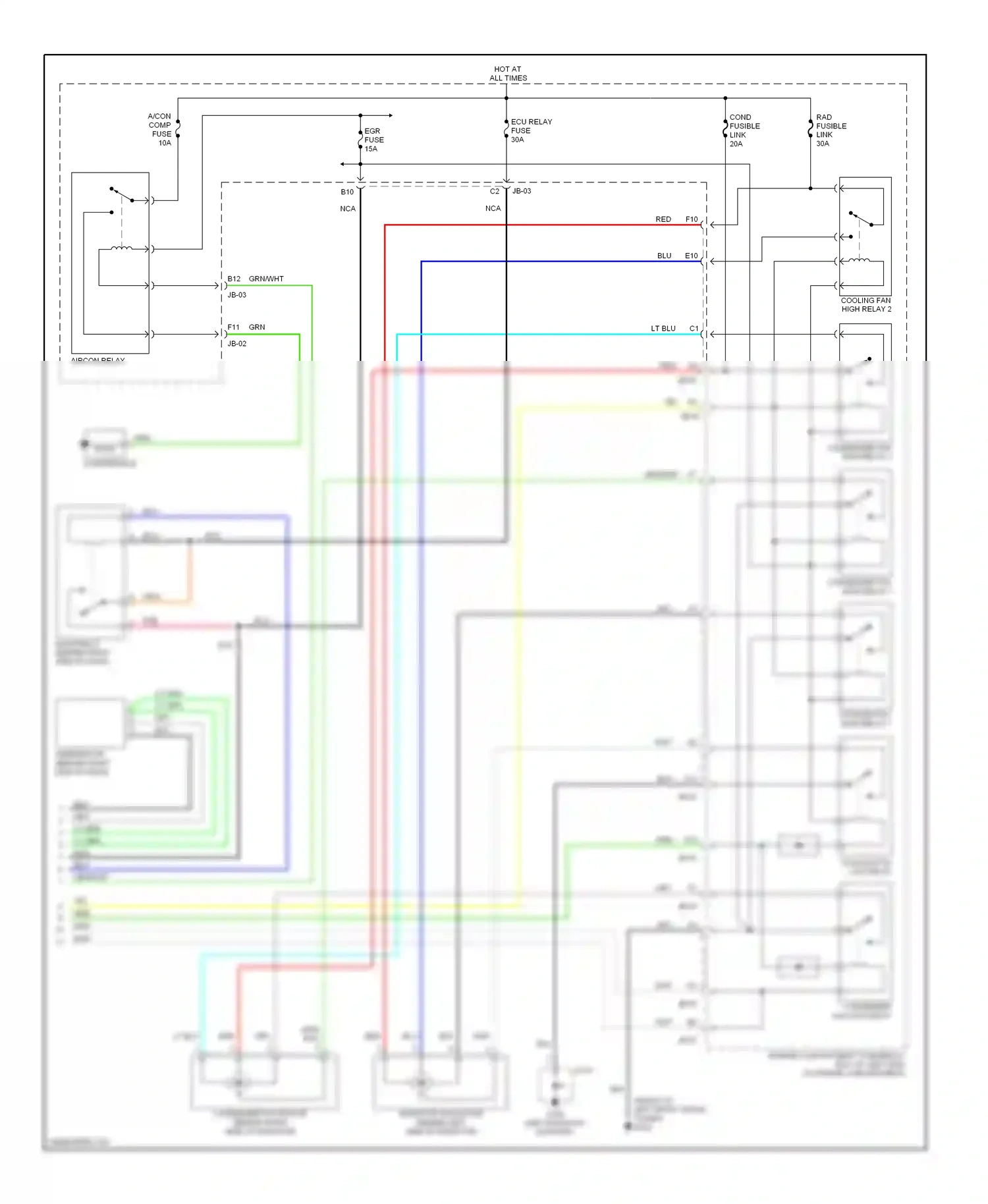 Kia Optima I (2000-2002) blu wiring diagram  (8 of 41)