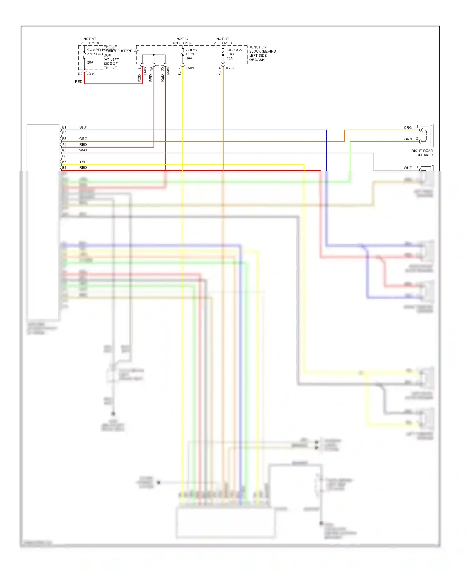Kia Optima I (2000-2002) blu wiring diagram  (36 of 41)