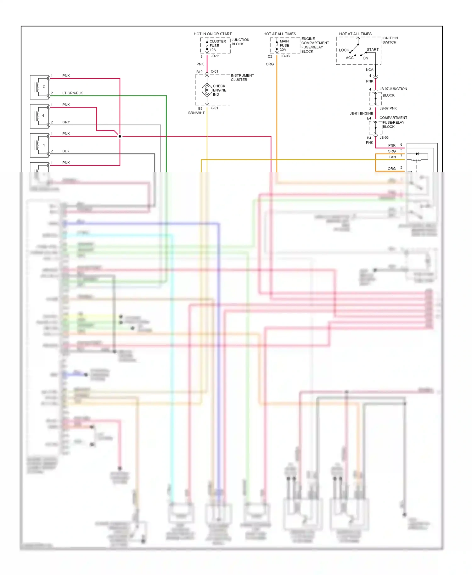 Kia Optima I (2000-2002) close wiring diagram  (2 of 2)