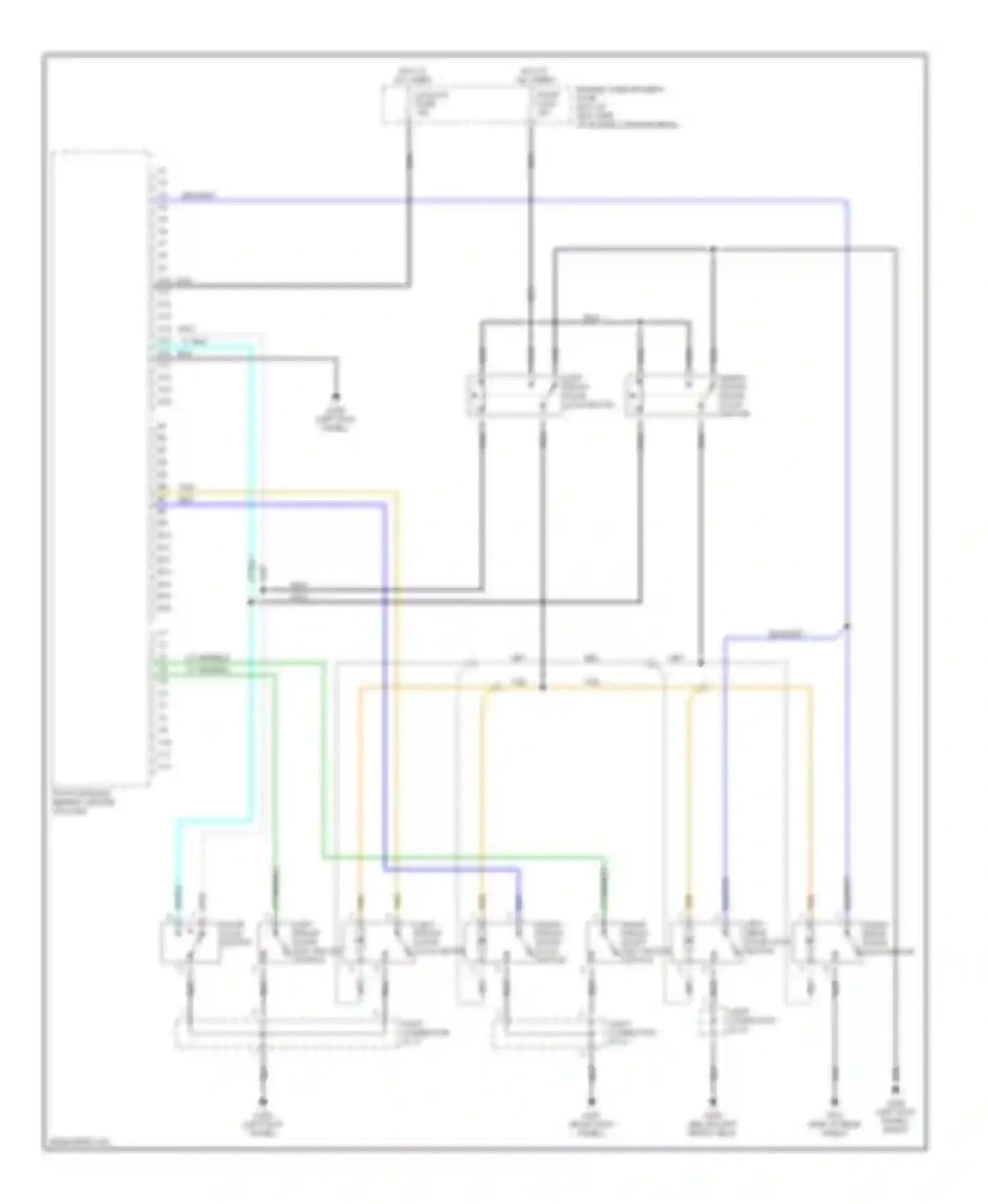Wiring diagram door lock switch for Kia Optima I (2000-2002) (1 of 1)
