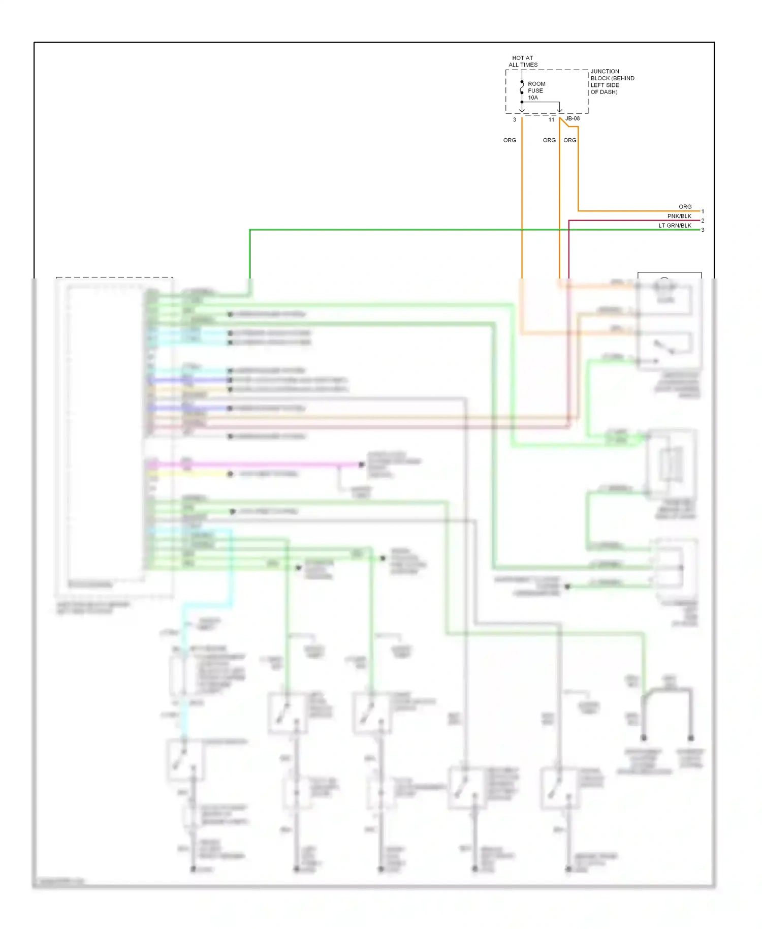 Kia Optima I (2000-2002) hood switch wiring diagram  (1 of 2)
