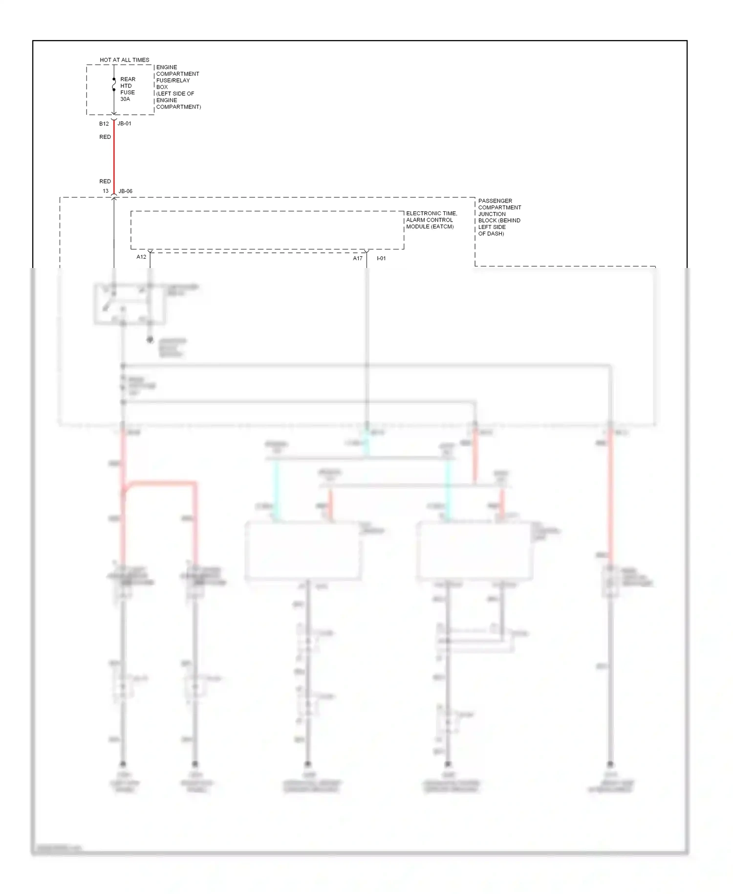 Kia Optima I (2000-2002) (left kick panel) wiring diagram  (6 of 14)